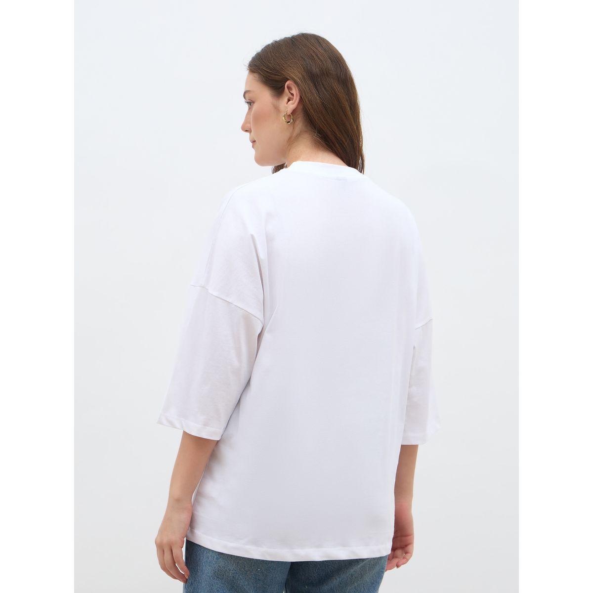 تيشيرت فضفاض بطبعة كتابة-women-clothing-tshirts-image-5