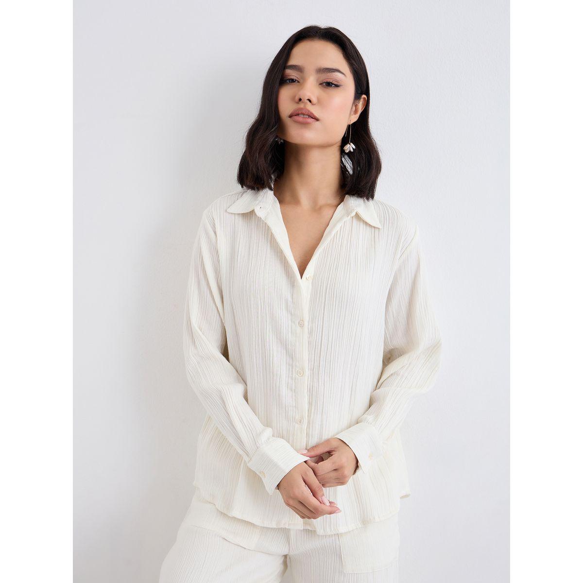 بلوزة واسعة بتفاصيل بارزة الملمس-women-clothing-shirtsandblouses-shirts-image-2