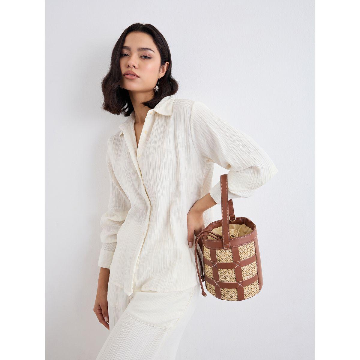 بلوزة واسعة بتفاصيل بارزة الملمس-women-clothing-shirtsandblouses-shirts-image-5