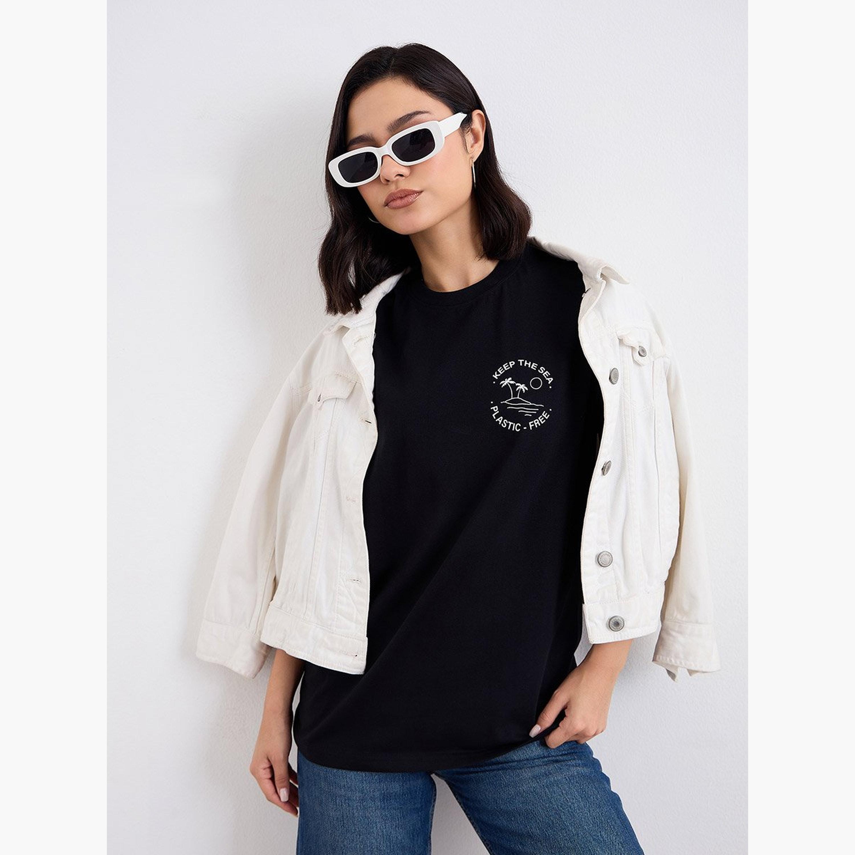 Styli Slogan Print Oversized T-Shirt-women-clothing-tshirts-image-5