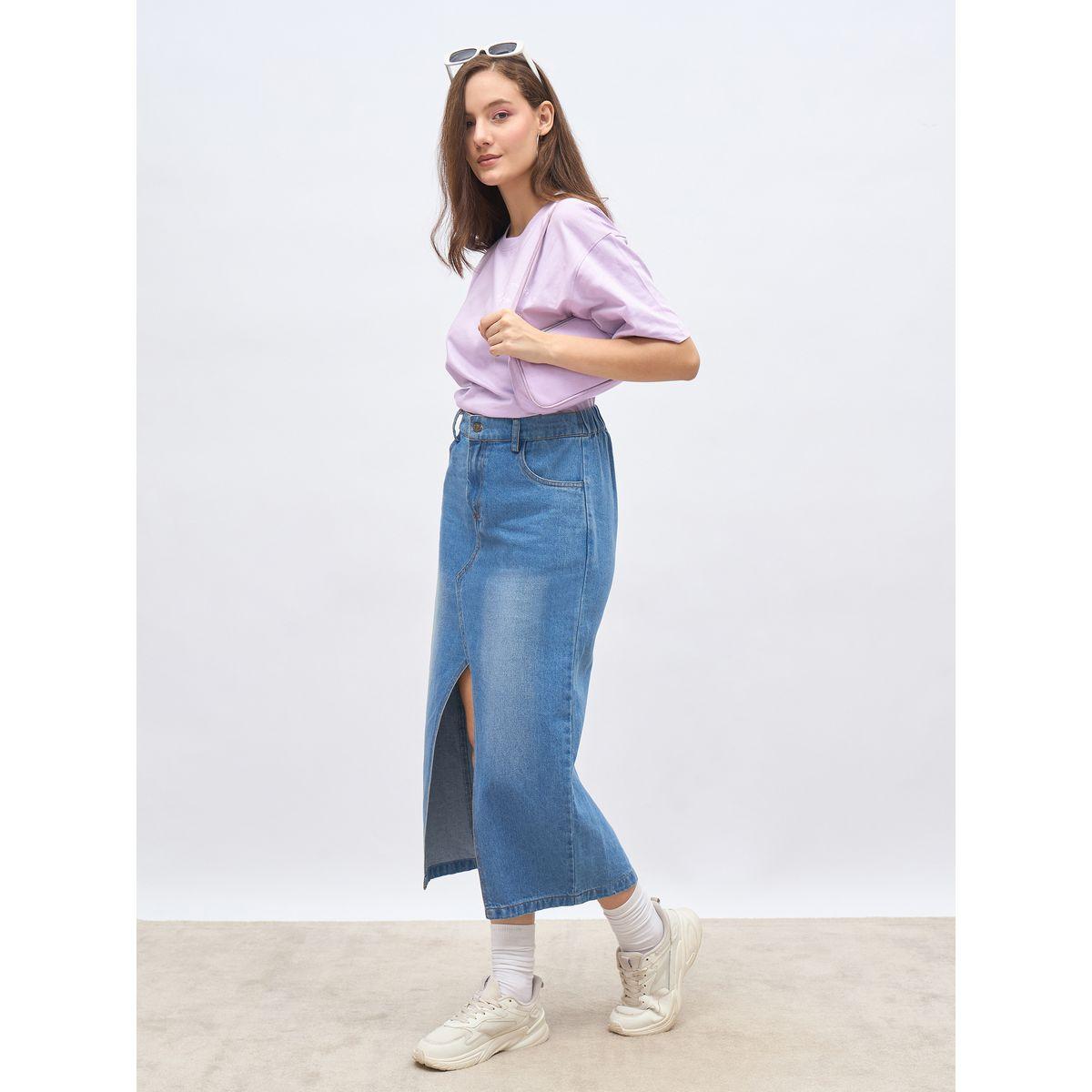 تيشيرت فضفاض بطبعة كتابة-women-clothing-tshirts-image-1
