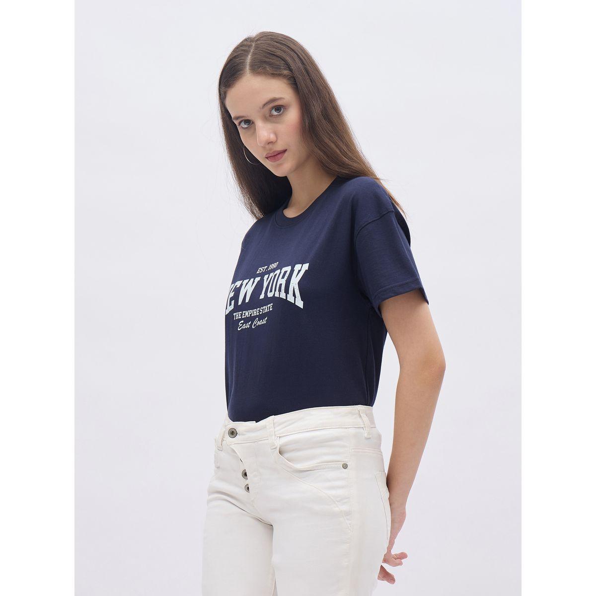 Styli New York Print Round Neck T-Shirt-women-clothing-tshirts-image-3