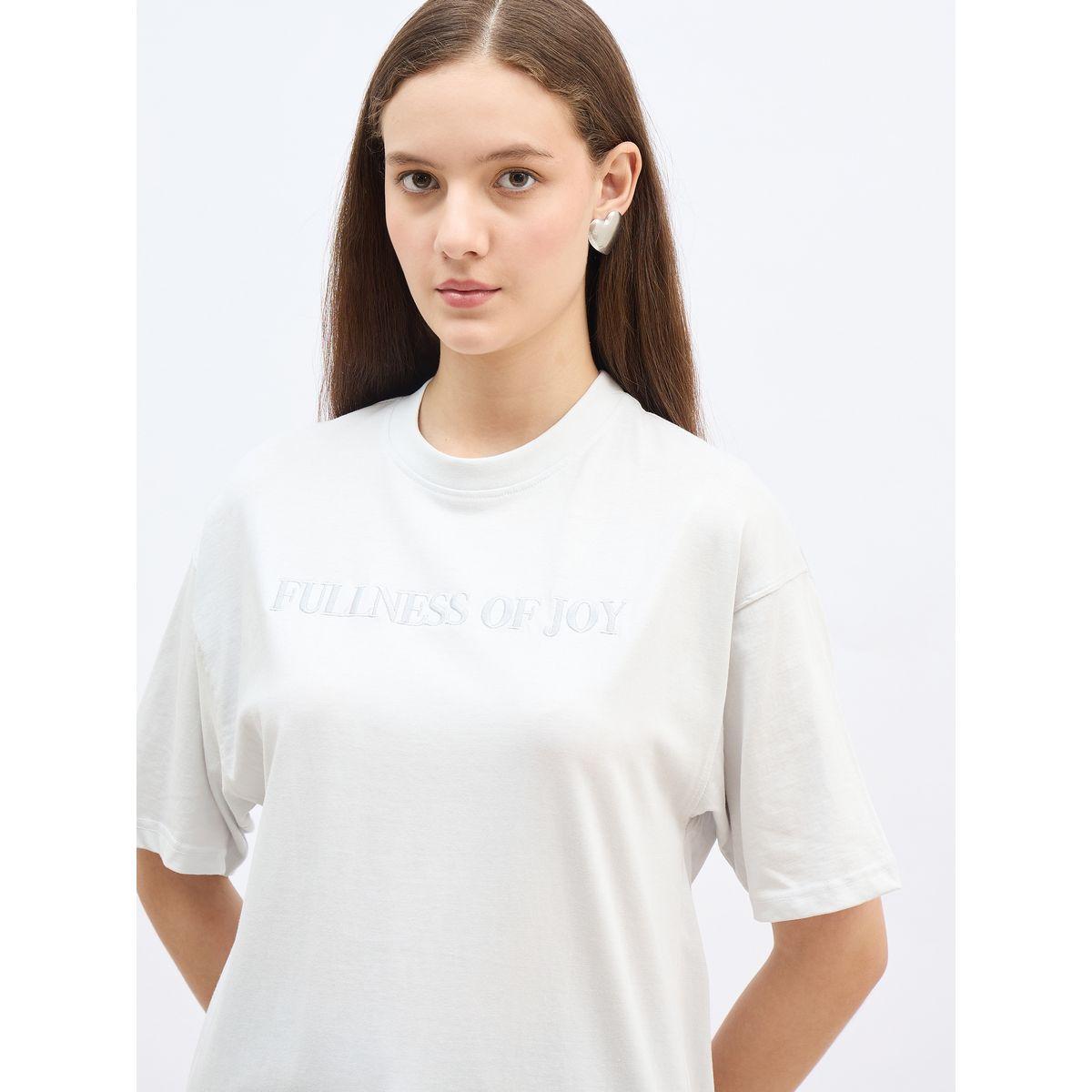 Styli Grey Embroidered Slogan Oversized T-Shirt-women-clothing-tshirts-image-4