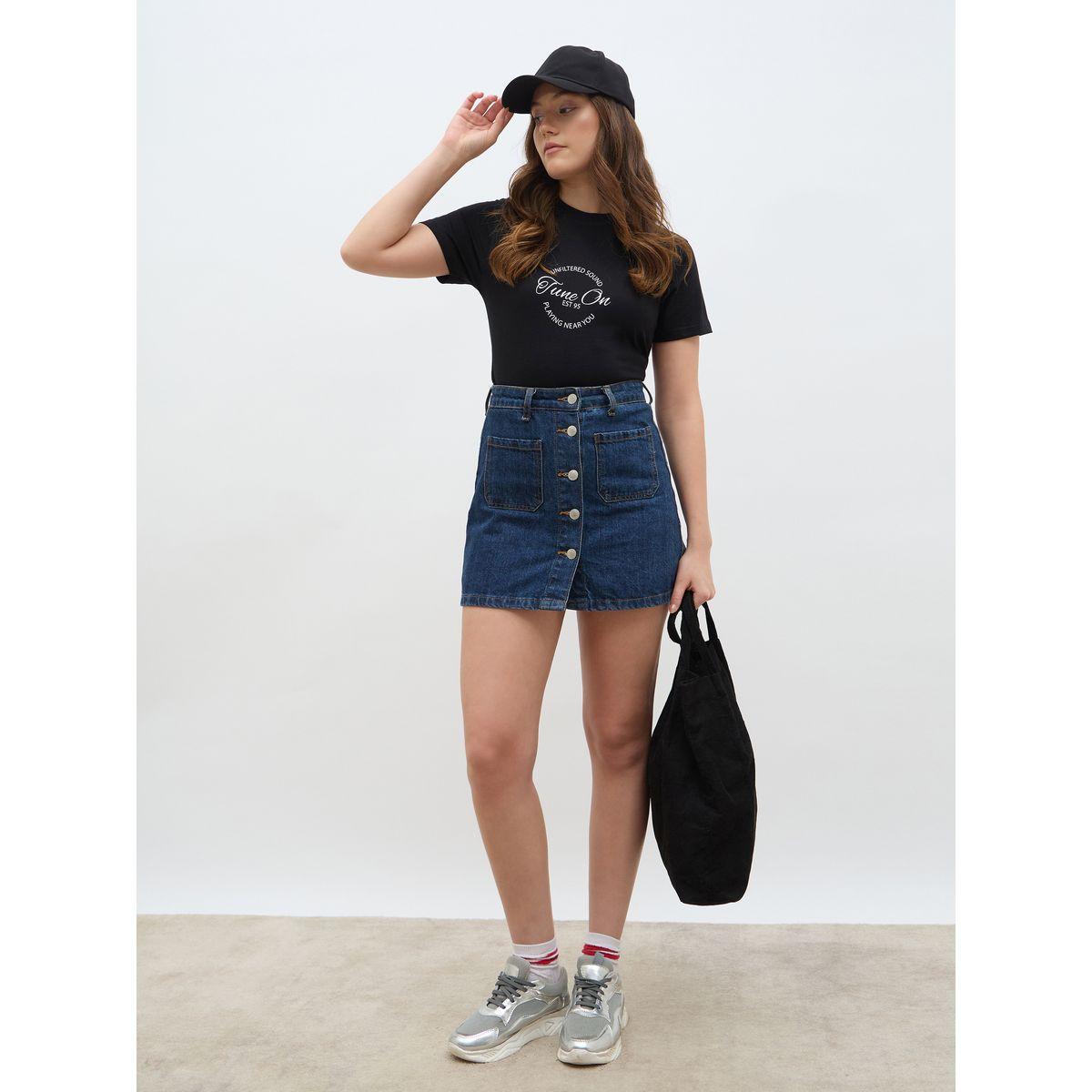 Styli Slogan Print Regular Fit T-Shirt-women-clothing-tshirts-image-1