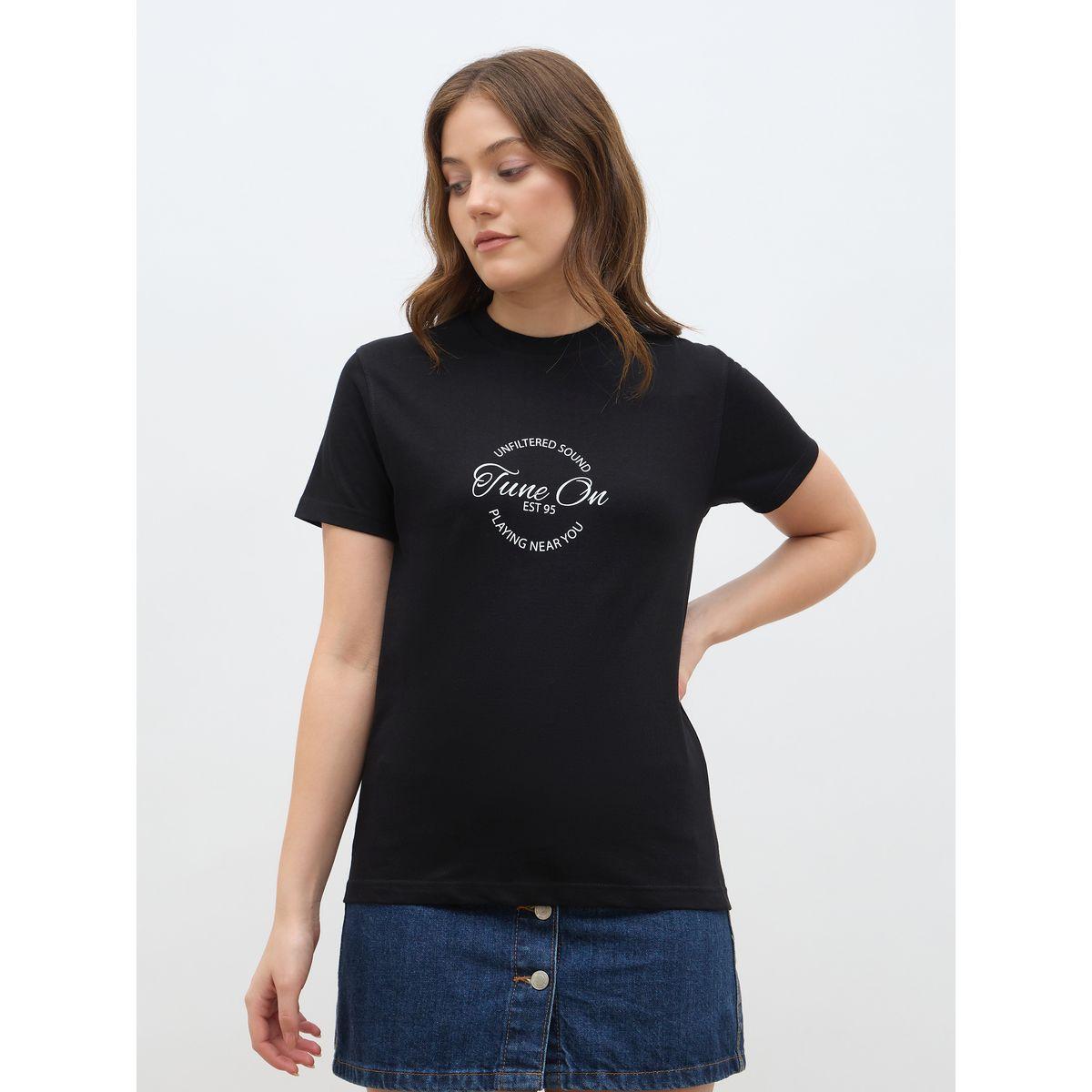 Styli Slogan Print Regular Fit T-Shirt-women-clothing-tshirts-image-2