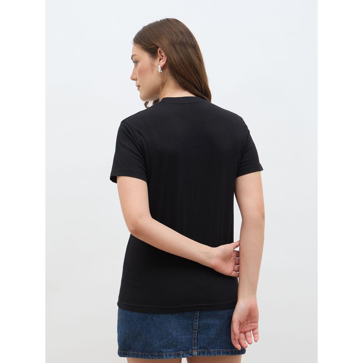 Styli Slogan Print Regular Fit T-Shirt-women-clothing-tshirts-image-5