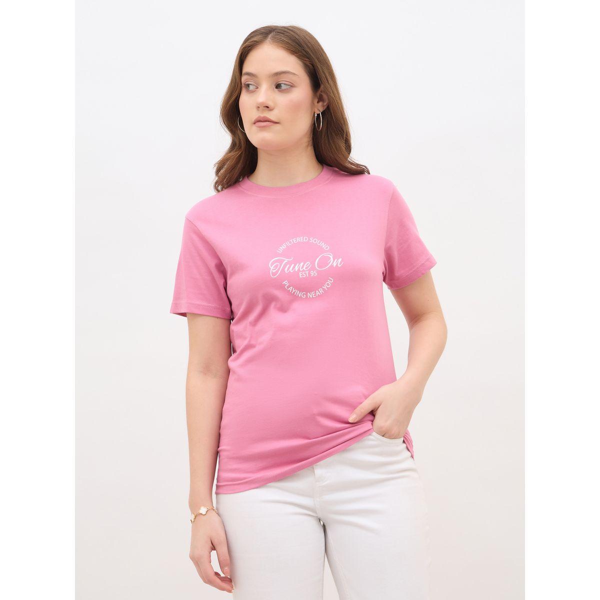 Styli Slogan Print Regular Fit T-Shirt-women-clothing-tshirts-image-2
