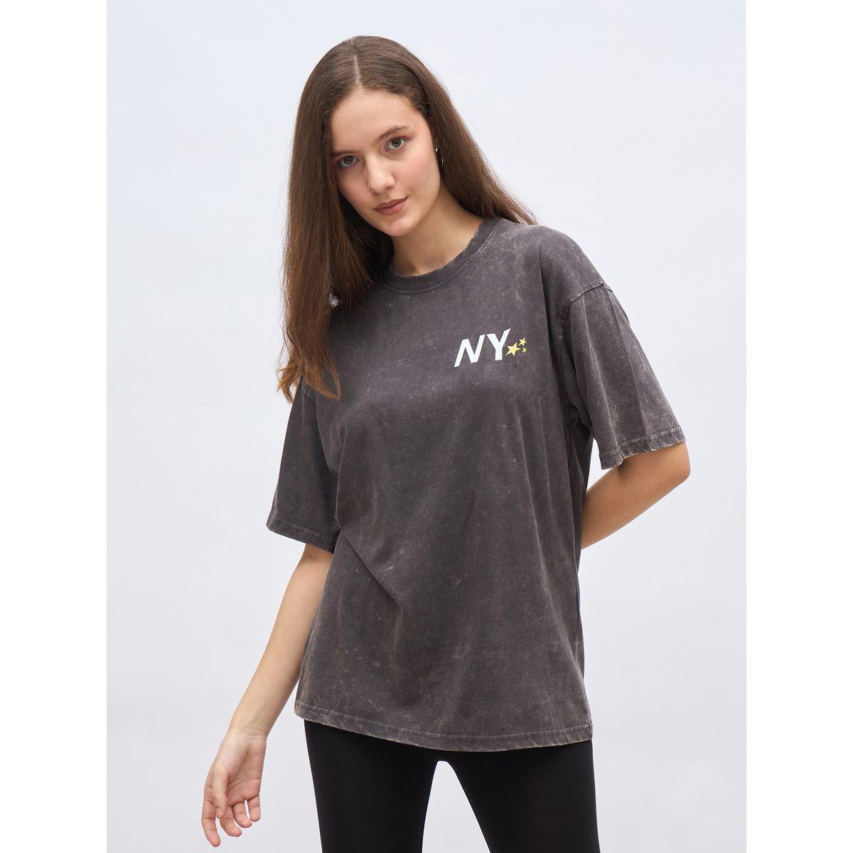 Styli Slogan Print Acid Washed Oversized T-Shirt-women-clothing-tshirts-image-2