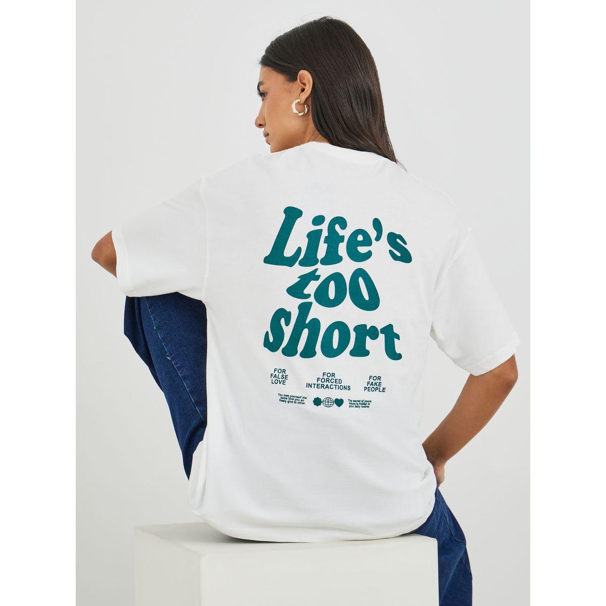 تيشيرت فضفاض بطبعة جرافيك وأكمام قصيرة-women-clothing-tshirts-image-1