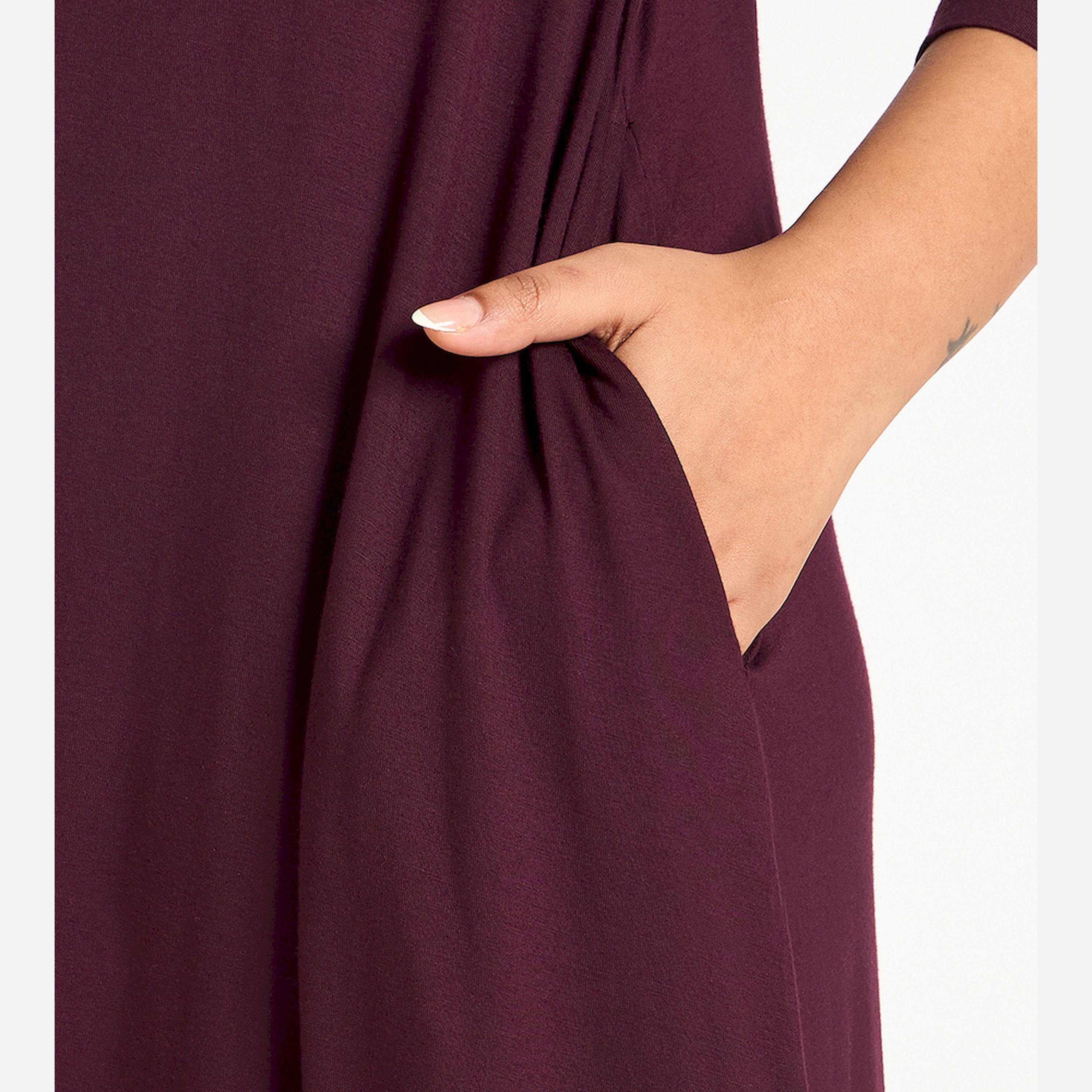 Femmella X Styli Wine Knit T-Shirt Midi Dress-women-clothing-dresses-image-5