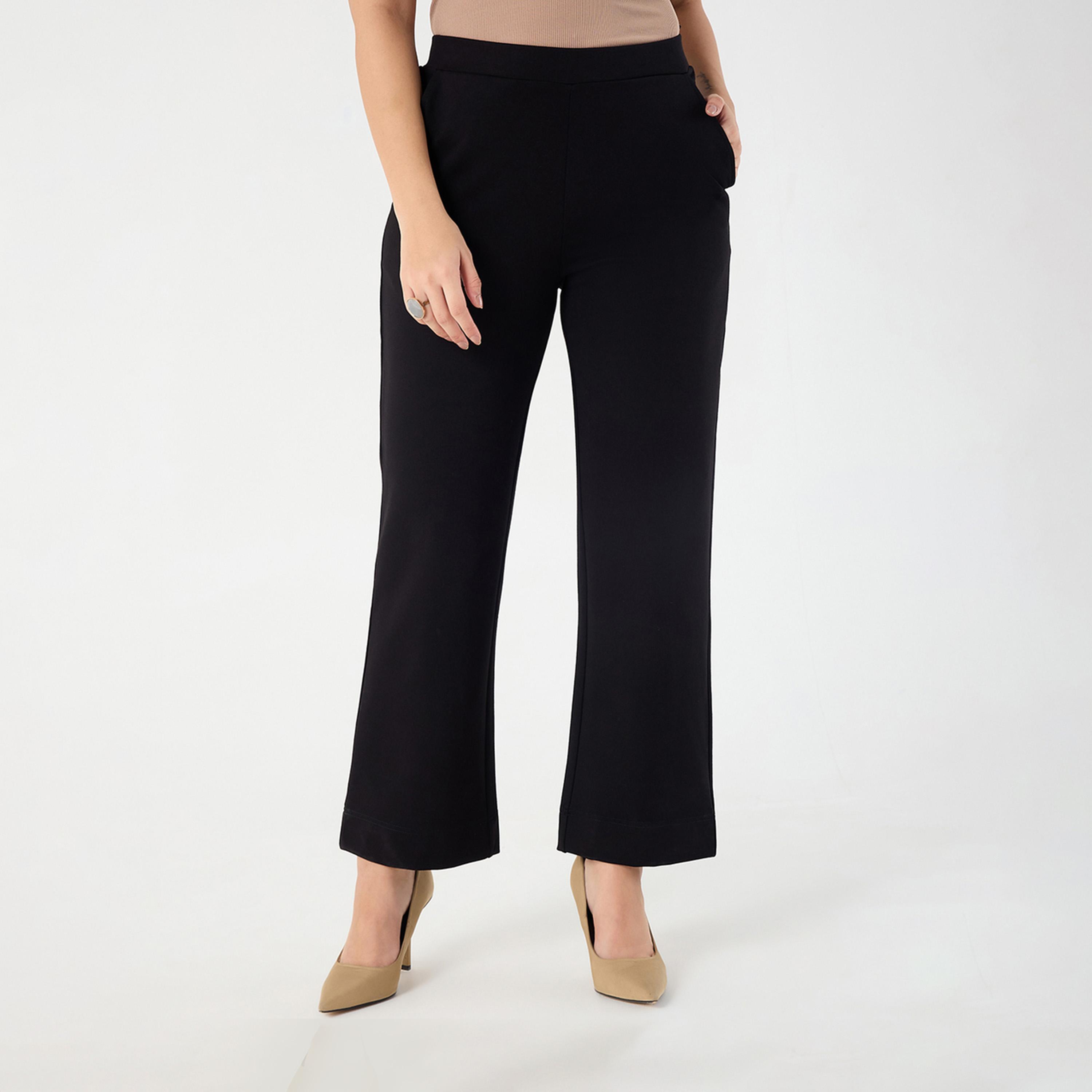 Femmella X Styli Black Straight Pant-women-clothing-bottoms-trousers-image-1