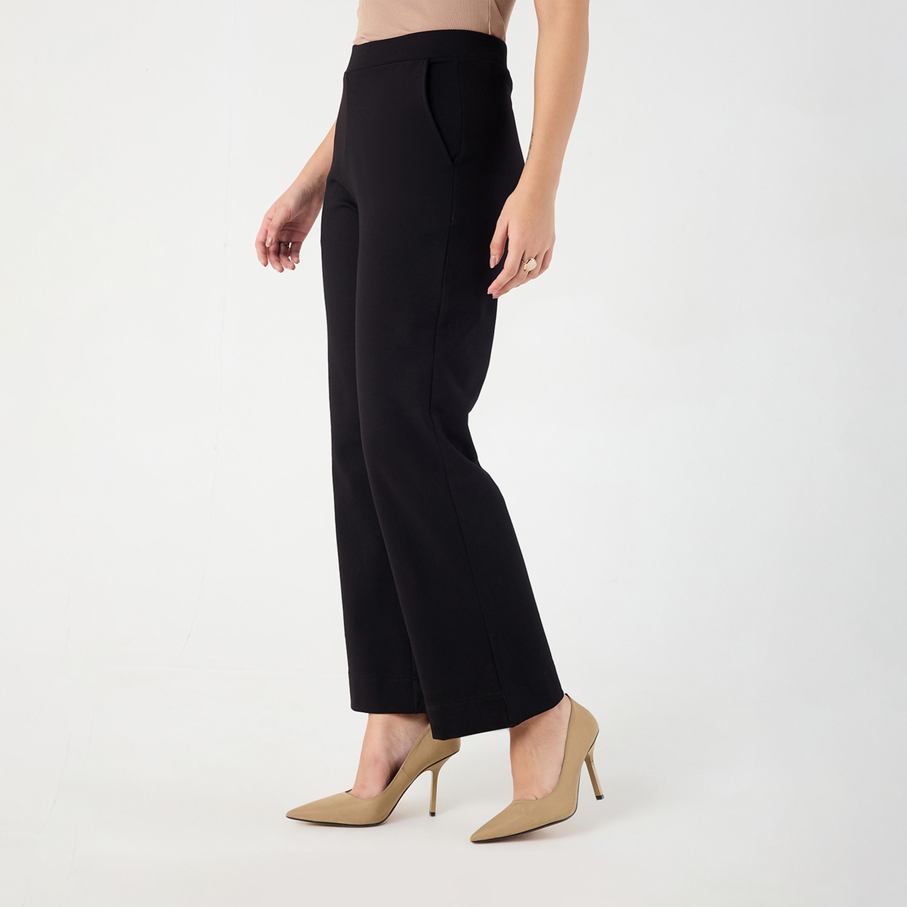 فيميلا × ستايلي - بنطال أسود بقصة مستقيمة-women-clothing-bottoms-trousers-image-2