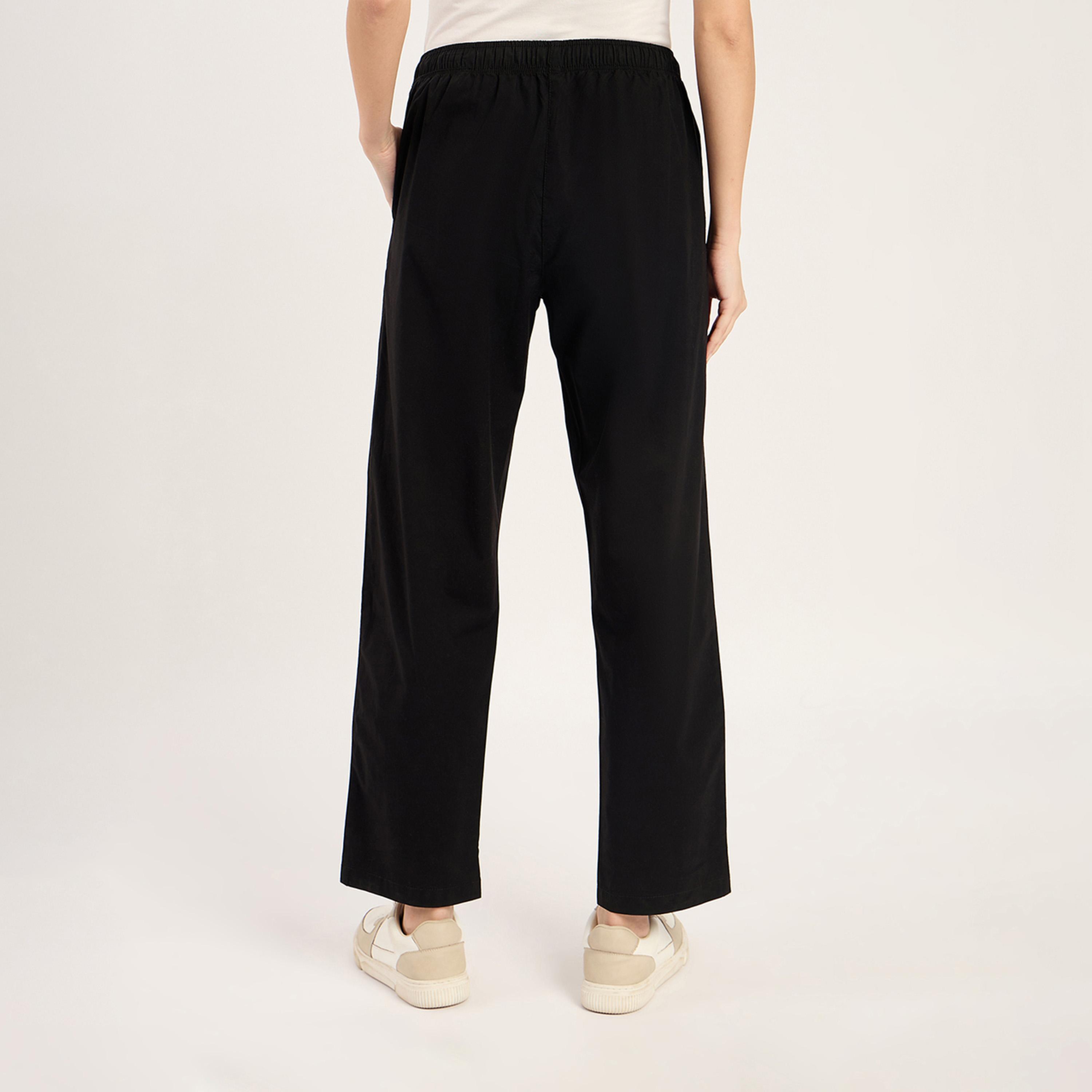 فيميلا × ستايلي - بنطال أسود بقصّة مستقيمة-women-clothing-bottoms-trousers-image-2