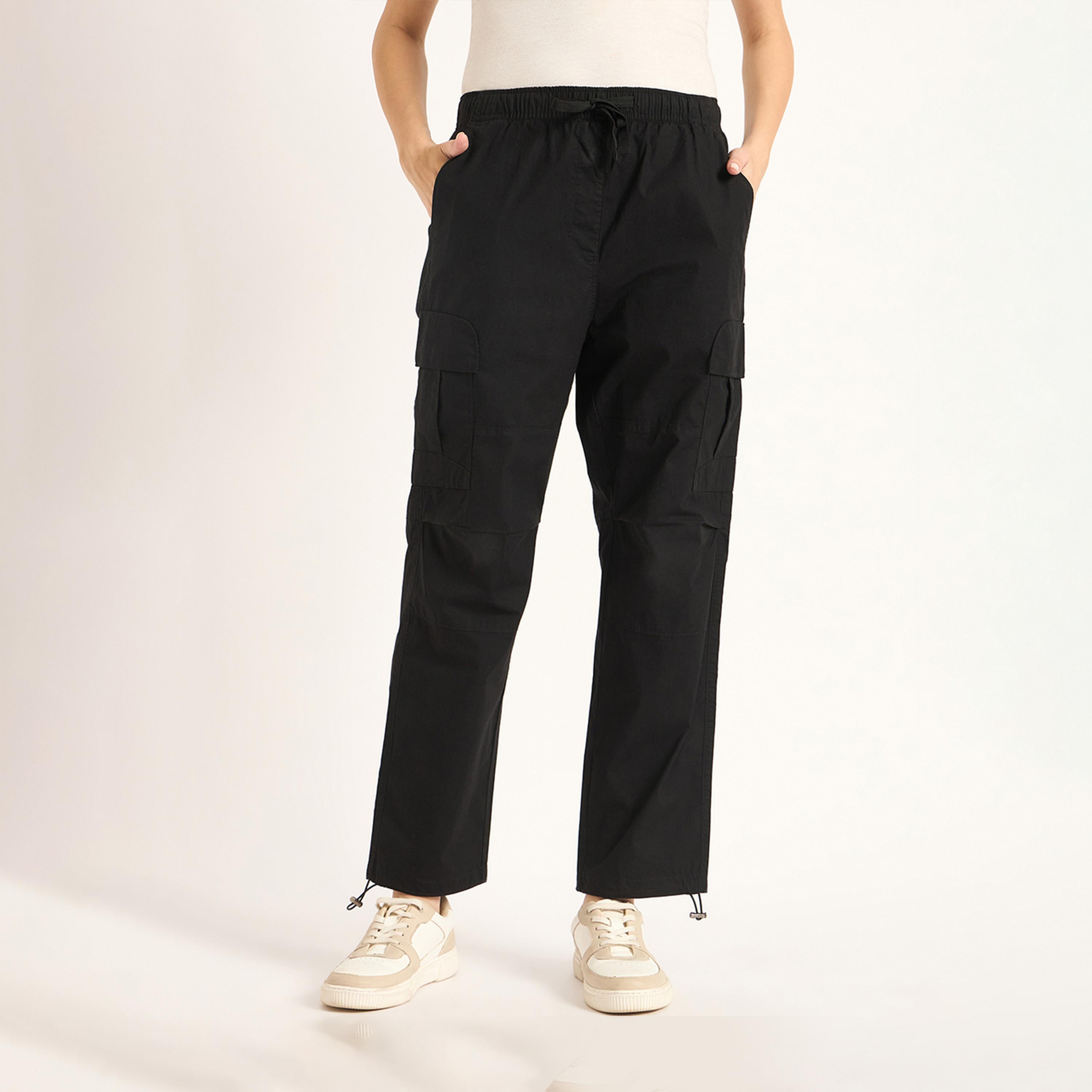 Femmella X Styli Black Cargo Pants-women-clothing-bottoms-trousers-image-1