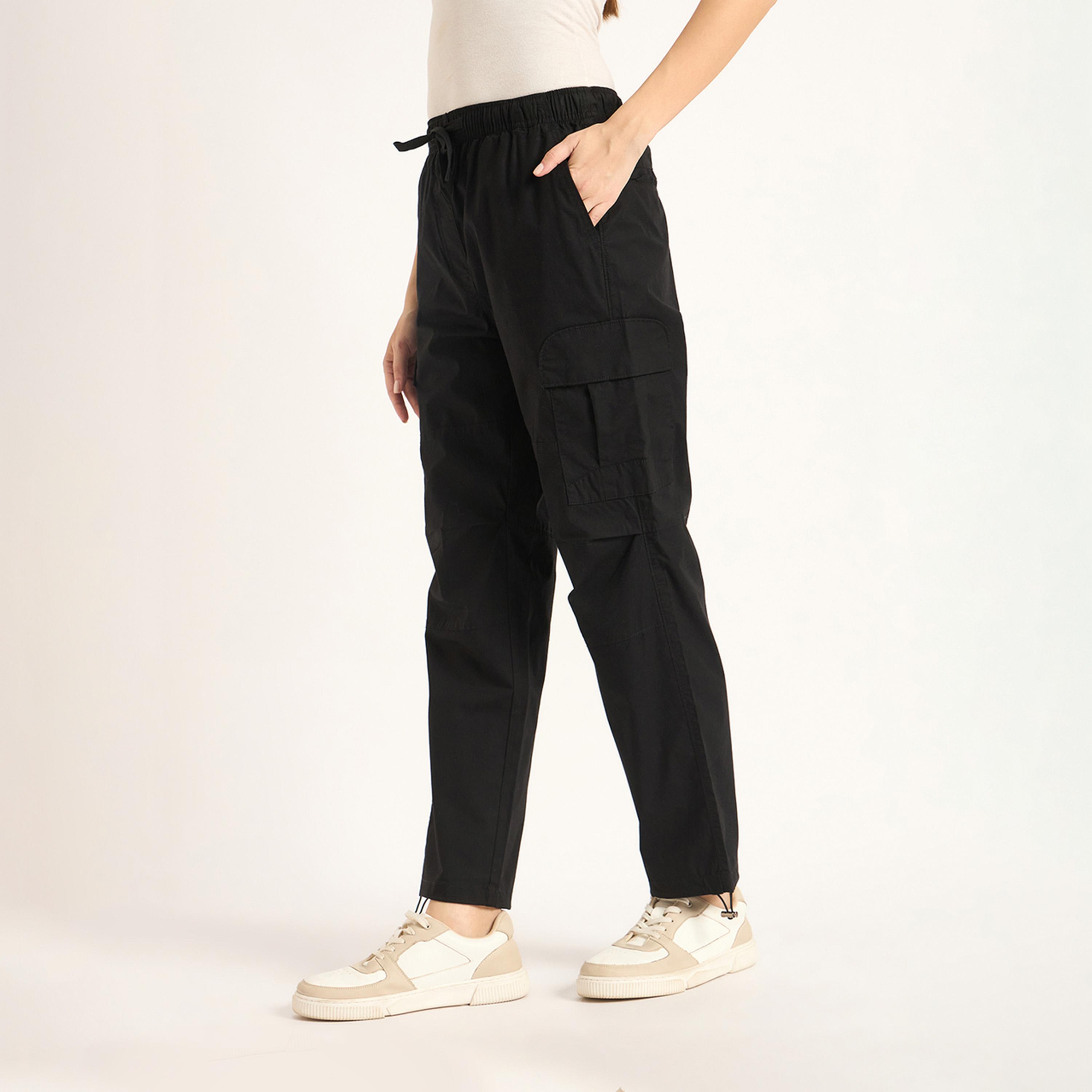 Femmella X Styli Black Cargo Pants-women-clothing-bottoms-trousers-image-2