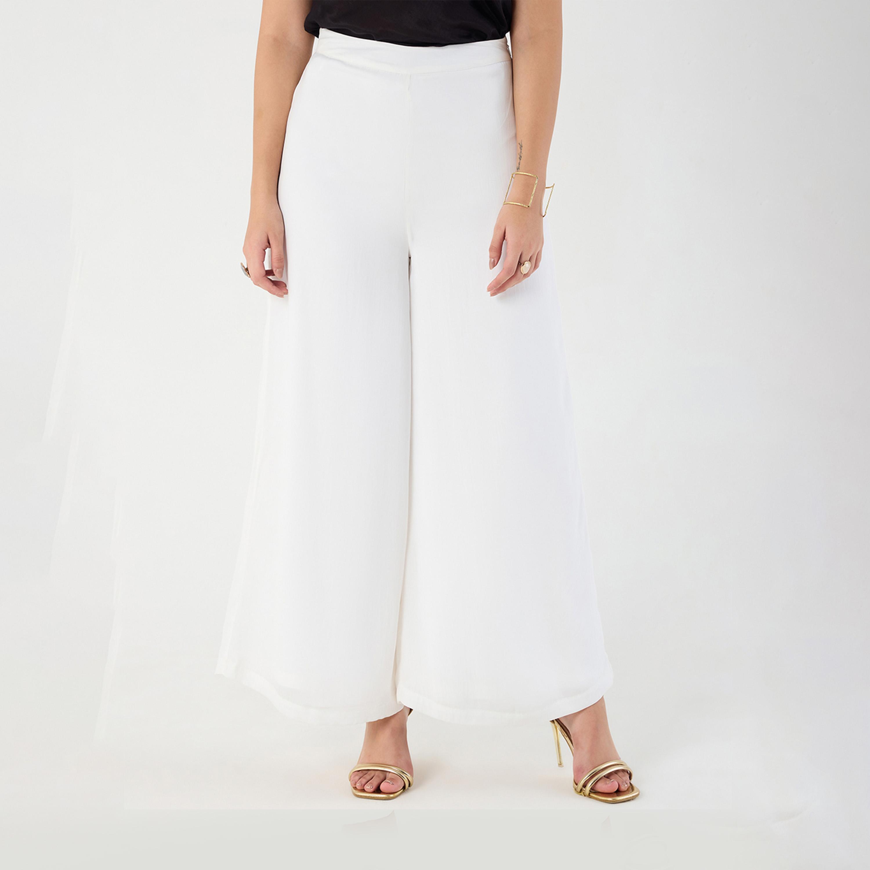Femmella X Styli White Wide Leg Satin Pant-women-clothing-bottoms-trousers-image-1