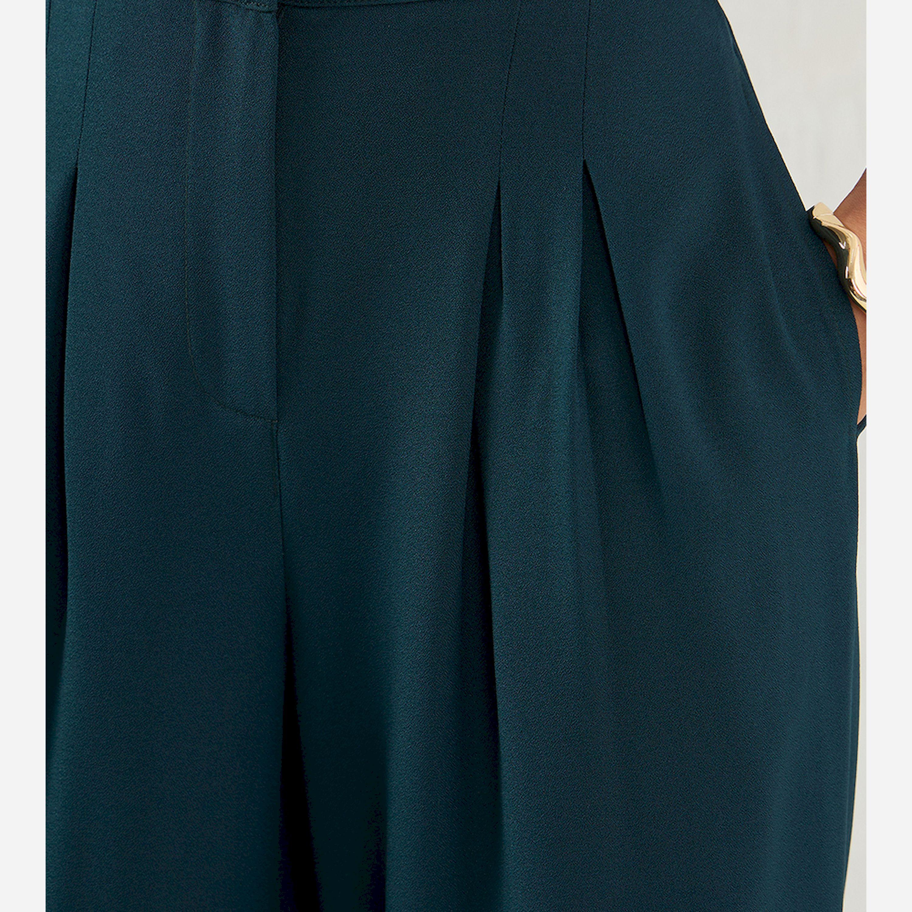 فيميلا × ستايلي - بنطال مستقيم بتفاصيل كسرات - أخضر-women-clothing-bottoms-trousers-image-6