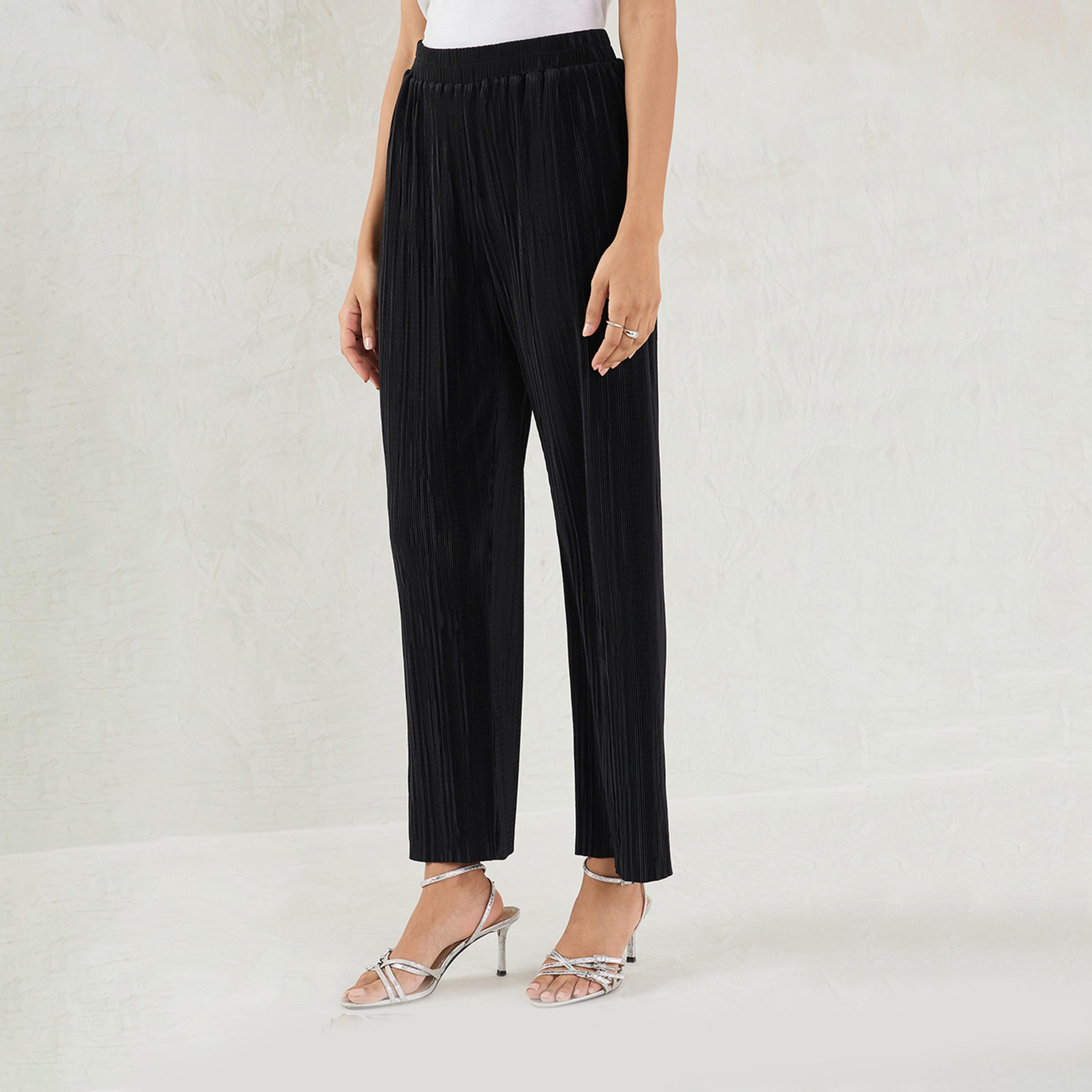 فيميلا × ستايلي - بنطال مستقيم أسود بليس-women-clothing-bottoms-trousers-image-5