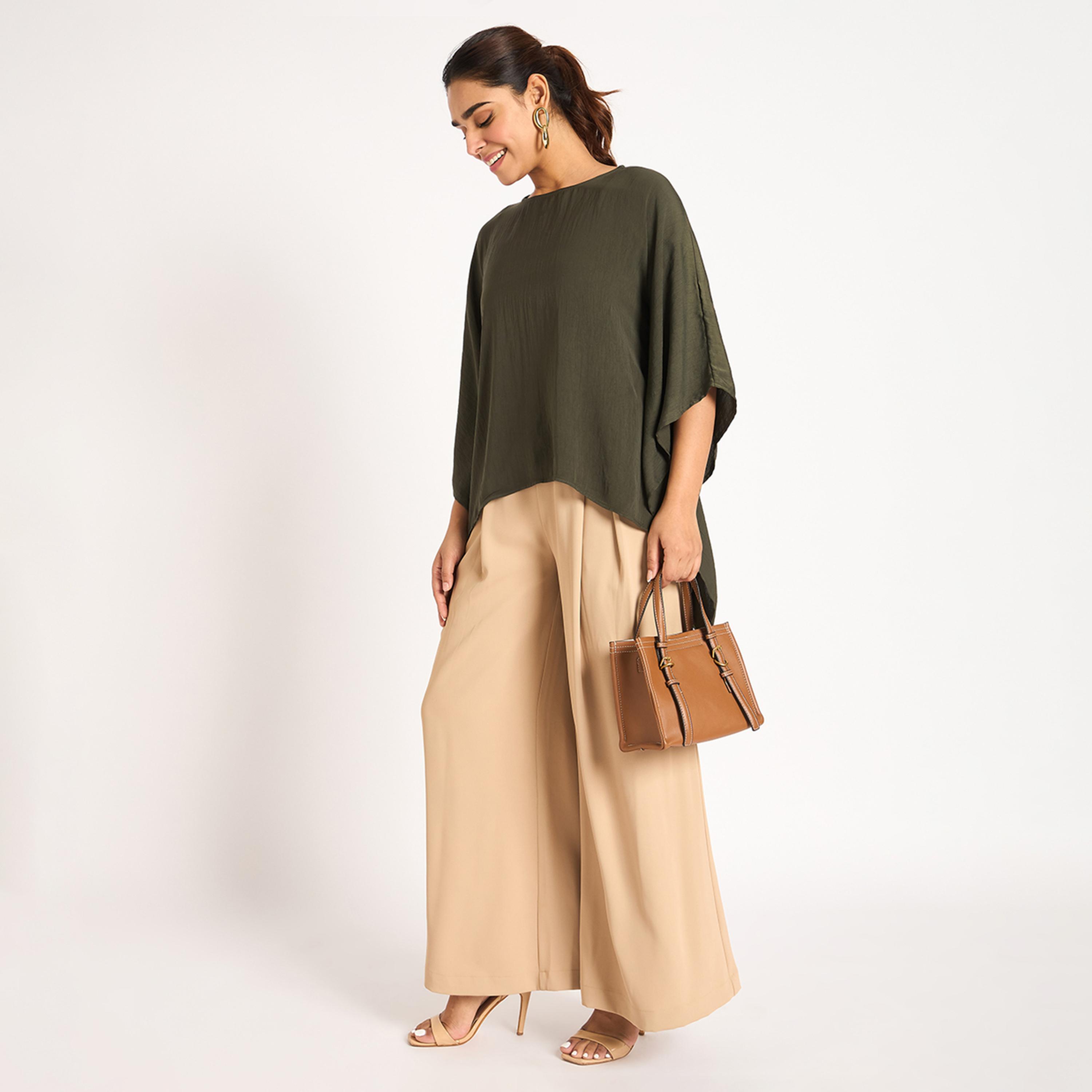 Femmella X Styli Olive Asymmetric Satin Top-women-clothing-shirtsandblouses-blouses-image-7