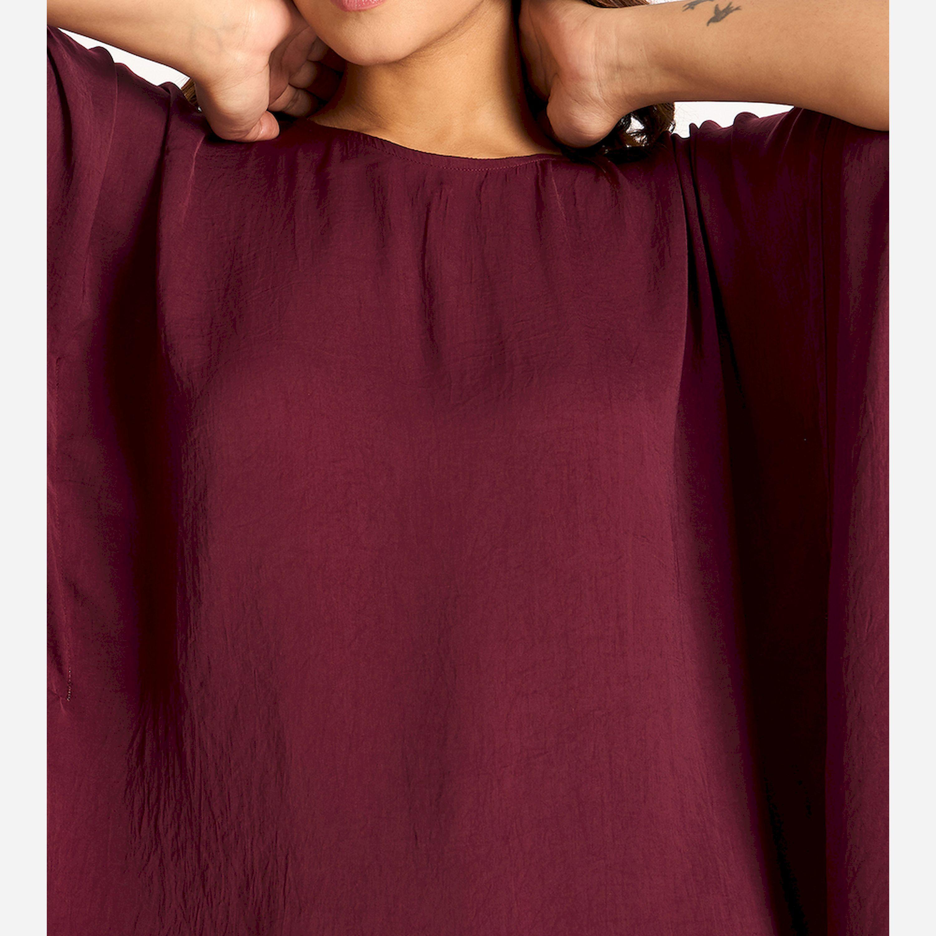 Femmella X Styli Wine Asymmetric Satin Top-women-clothing-shirtsandblouses-blouses-image-3