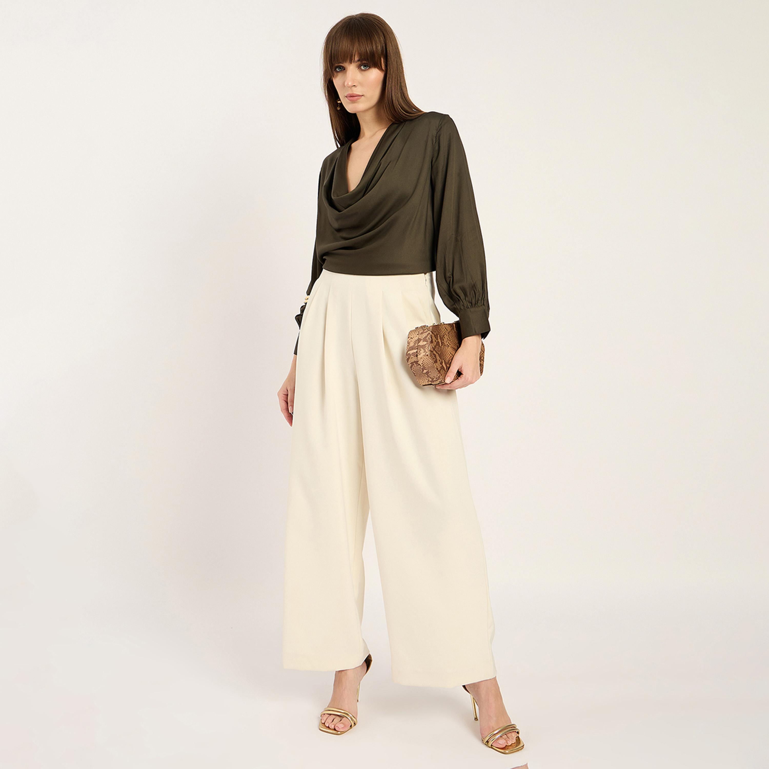 Femmella X Styli Olive Cowl Asymmetrical Top-women-clothing-shirtsandblouses-blouses-image-4