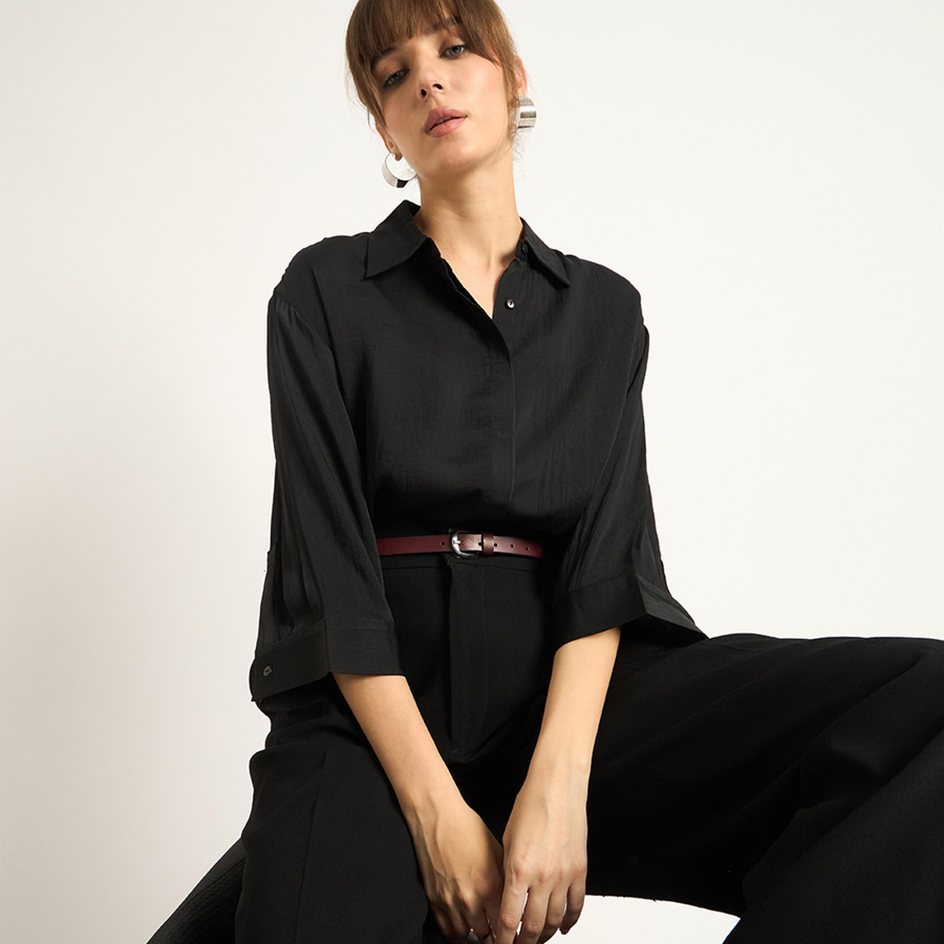 فيميلا × ستايلي - قميص ساتان أسود-women-clothing-shirtsandblouses-shirts-image-6