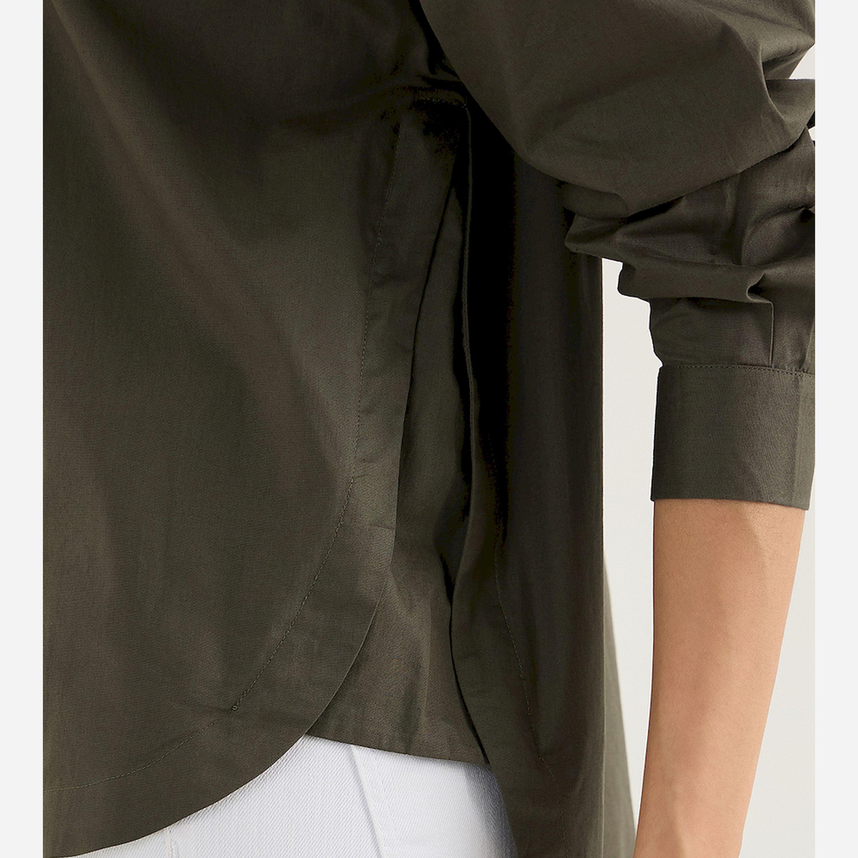 Femmella X Styli Olive Back Pleat Detail Poplin Shirt-women-clothing-shirtsandblouses-shirts-image-6