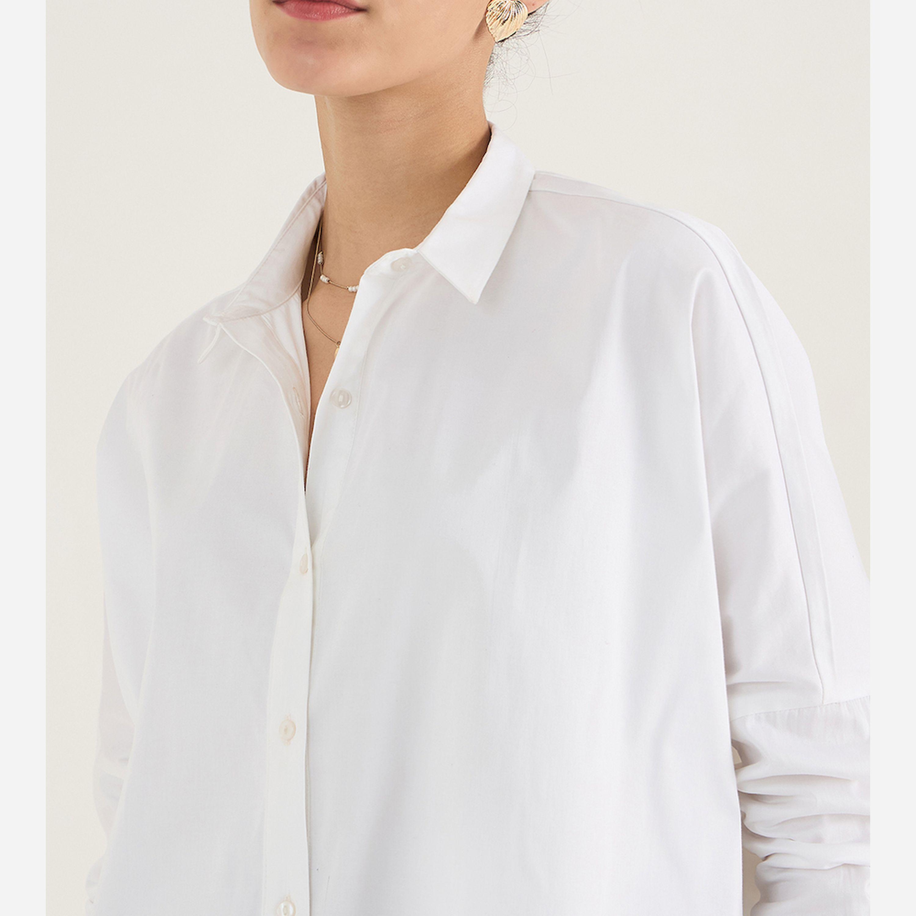 Femmella X Styli White Oversize Cotton Shirt-women-clothing-shirtsandblouses-shirts-image-4