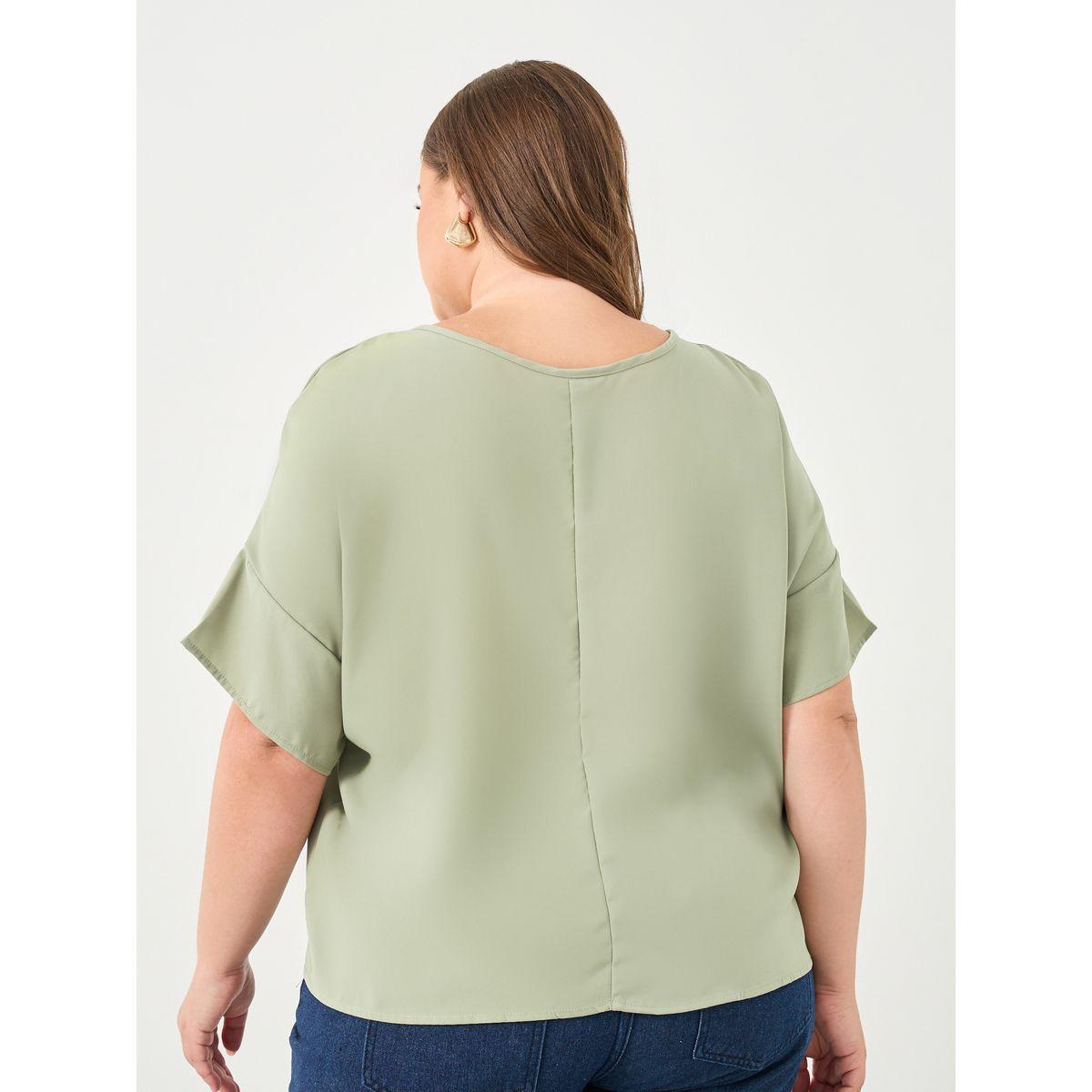 بلوزة بمقاس كبير مع ياقة بشق-women-clothing-shirtsandblouses-blouses-image-4