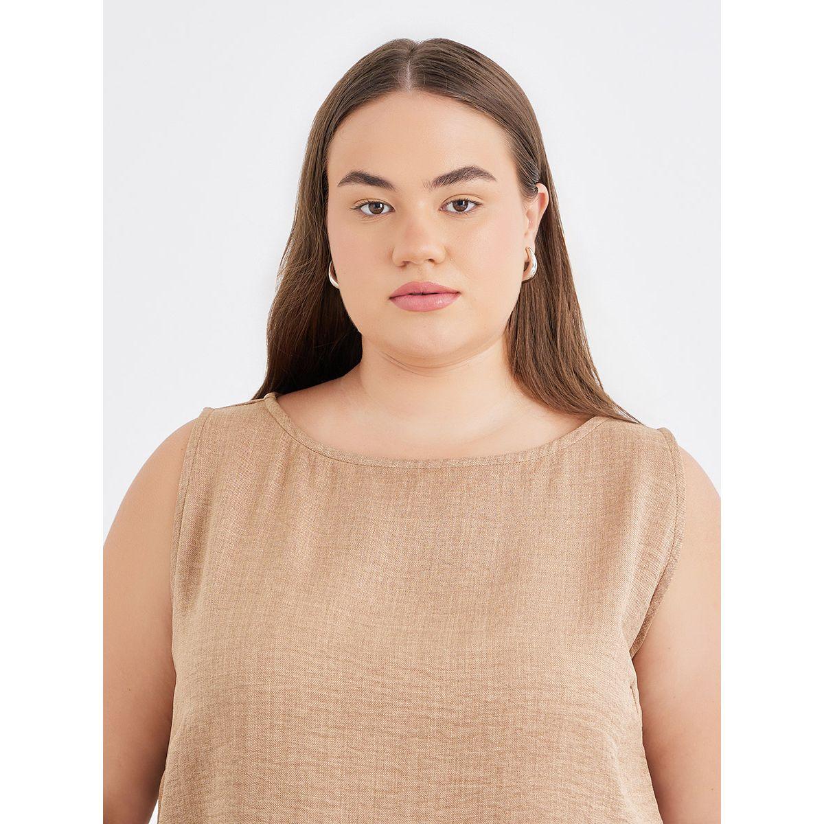 بلوزة طويلة بمقاس كبير مع تفاصيل شق-women-clothing-shirtsandblouses-blouses-image-3