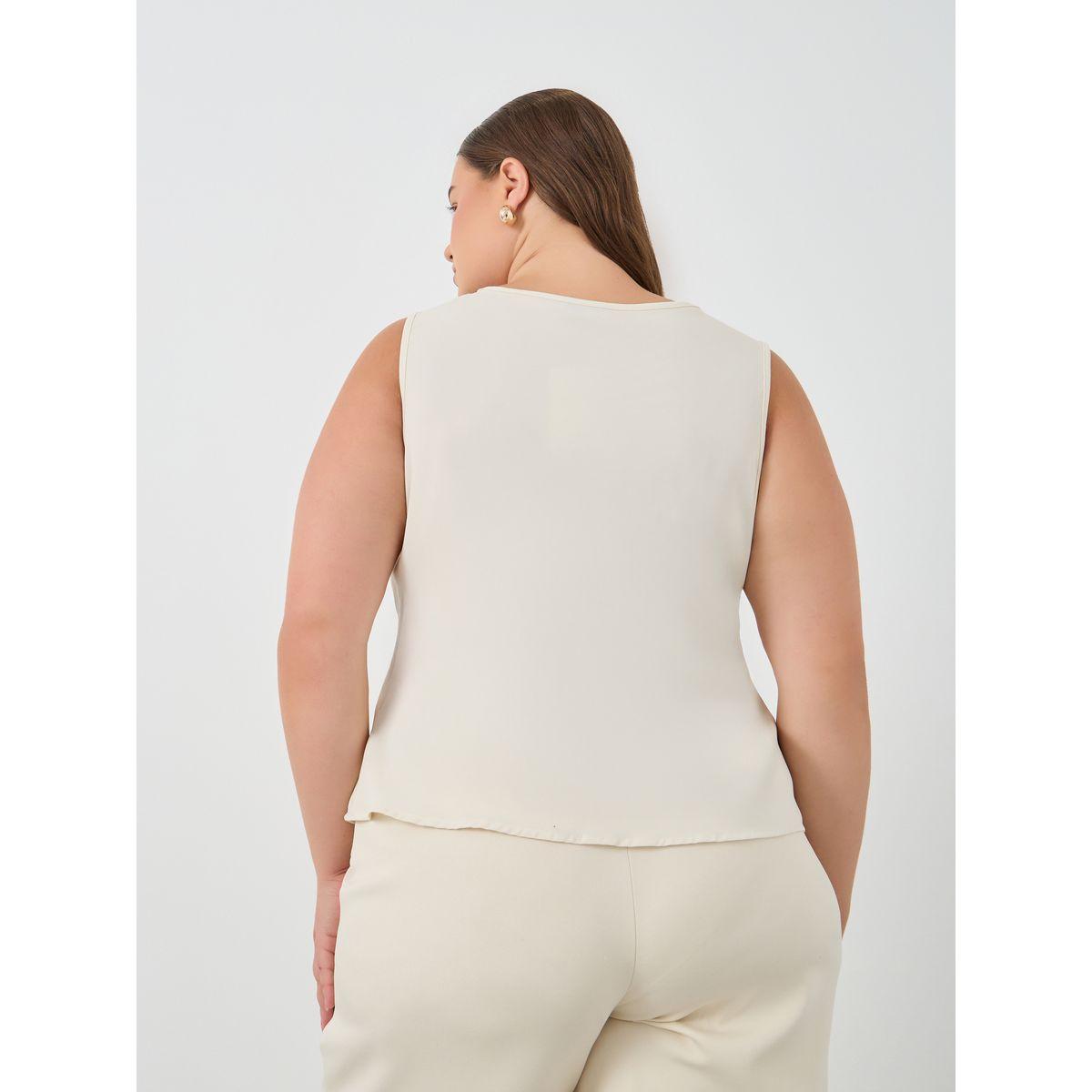 بلوزة سادة بمقاس كبير وبلا أكمام-women-clothing-shirtsandblouses-blouses-image-4