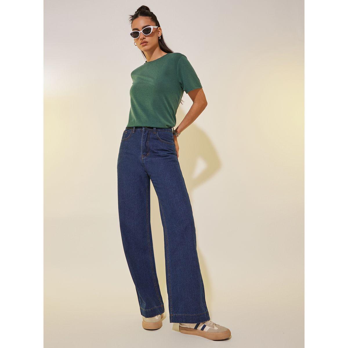 جينز بأرجل واسعة وخصر متوسط-women-clothing-bottoms-jeans-image-1
