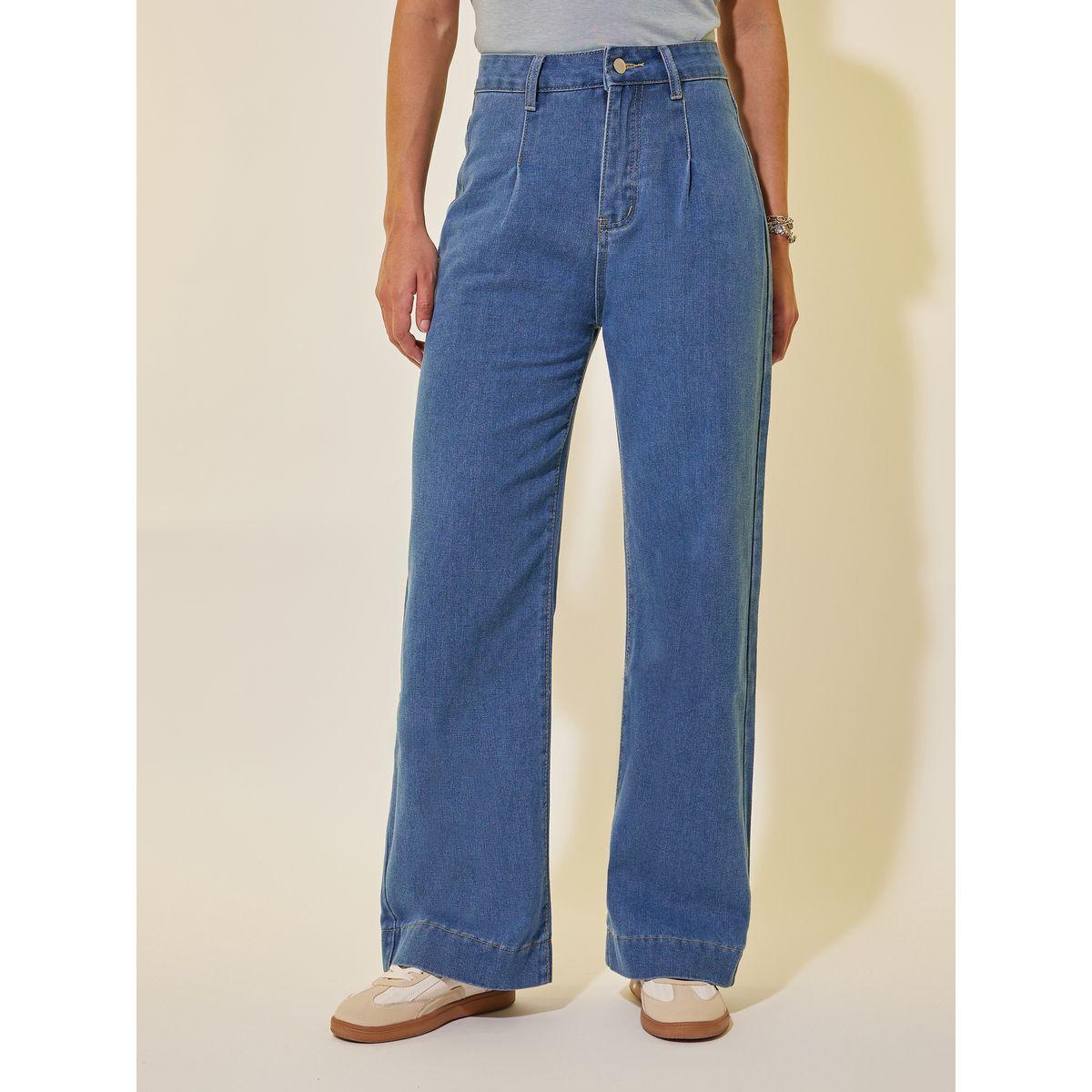 جينز بأرجل واسعة وخصر متوسط-women-clothing-bottoms-jeans-image-2