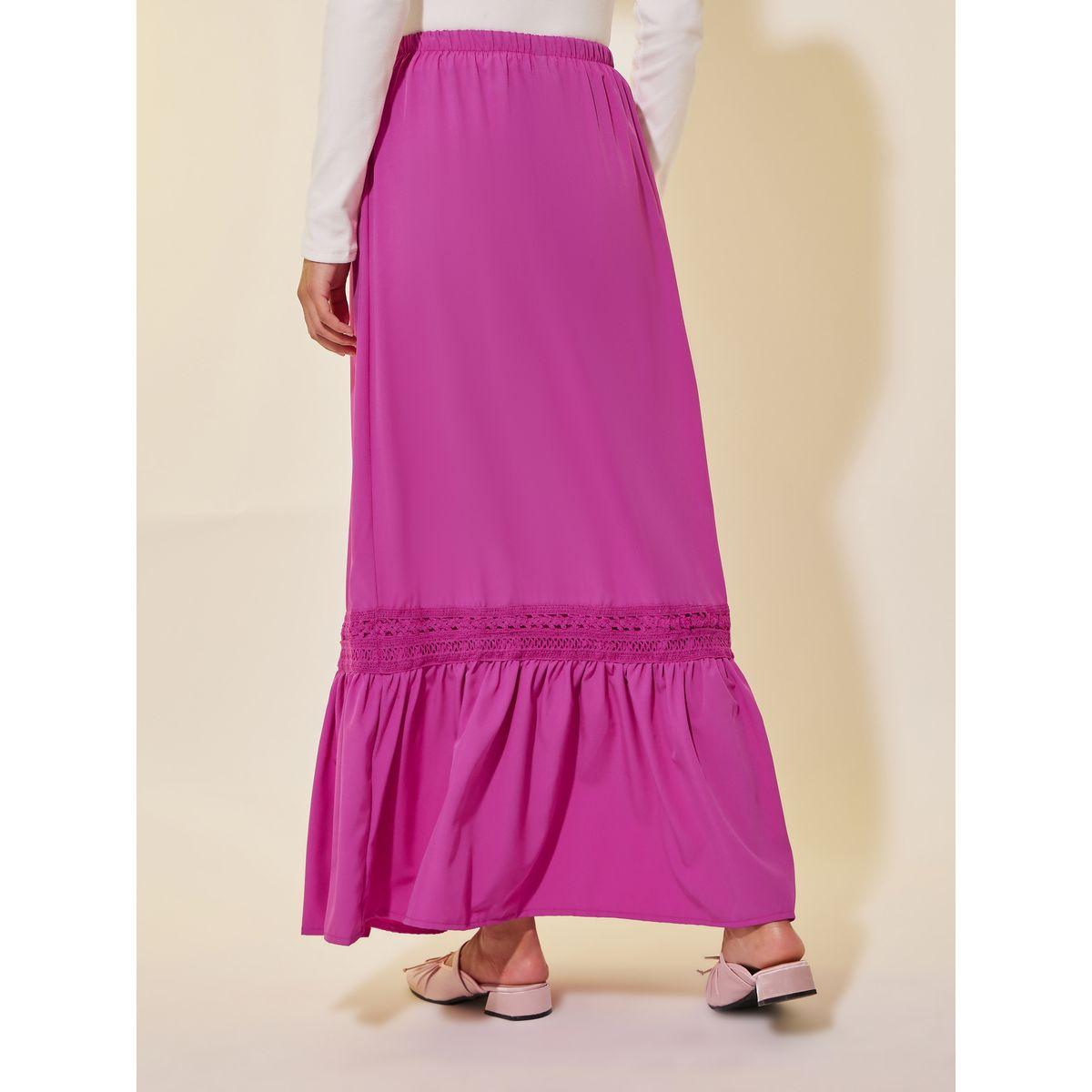 Styli Lace Trim A-Line Maxi Skirt with Drawstring Waist-women-clothing-bottoms-skirts-image-4