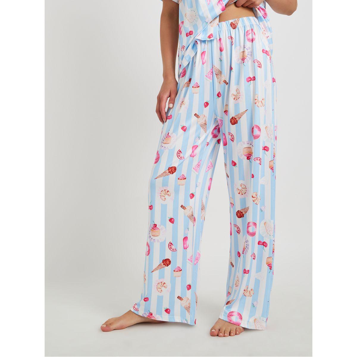 Styli All Over Printed Short Sleeve Shirt and Pyjama Set-women-clothing-nightwear-pyjamas-longsets-image-6
