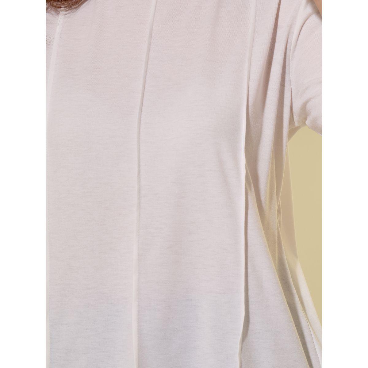 Styli Seam Detail Round Neck Regular Fit T-Shirt-women-clothing-tshirts-image-3