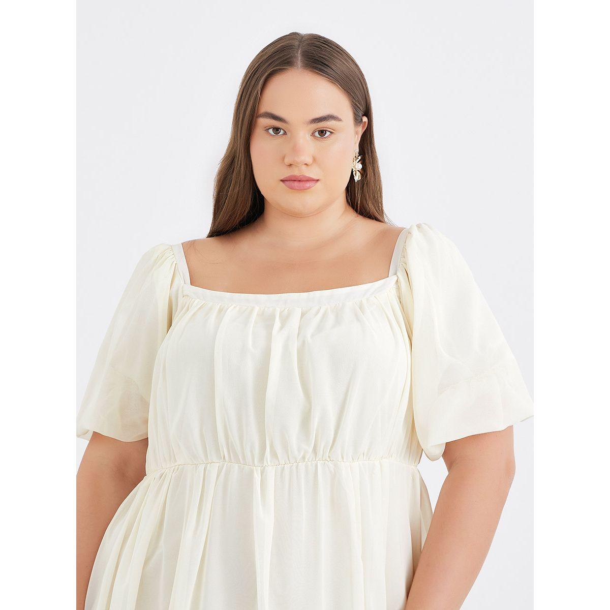 Styli Plus Midi Dress with Square Neck-women-clothing-dresses-image-4