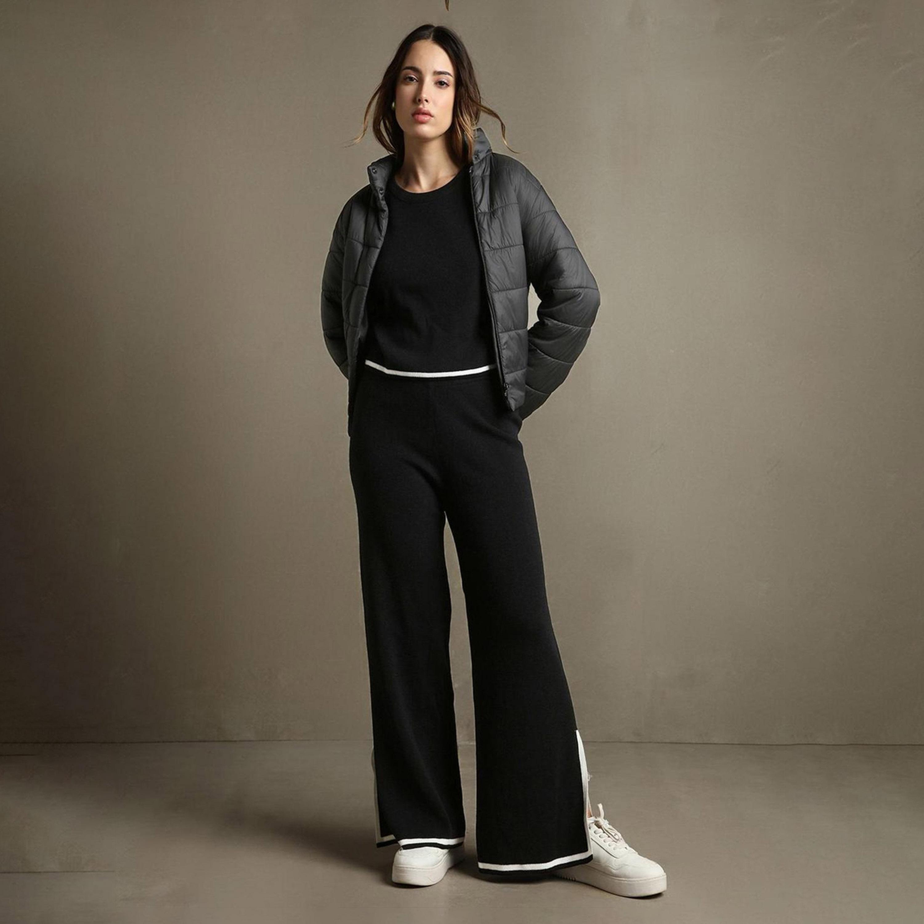 دينيس لينغو× ستايلي-  فستان نسائي من الأكريليك بقصّة عادية وأكمام كاملة-women-clothing-coordsets-image-2
