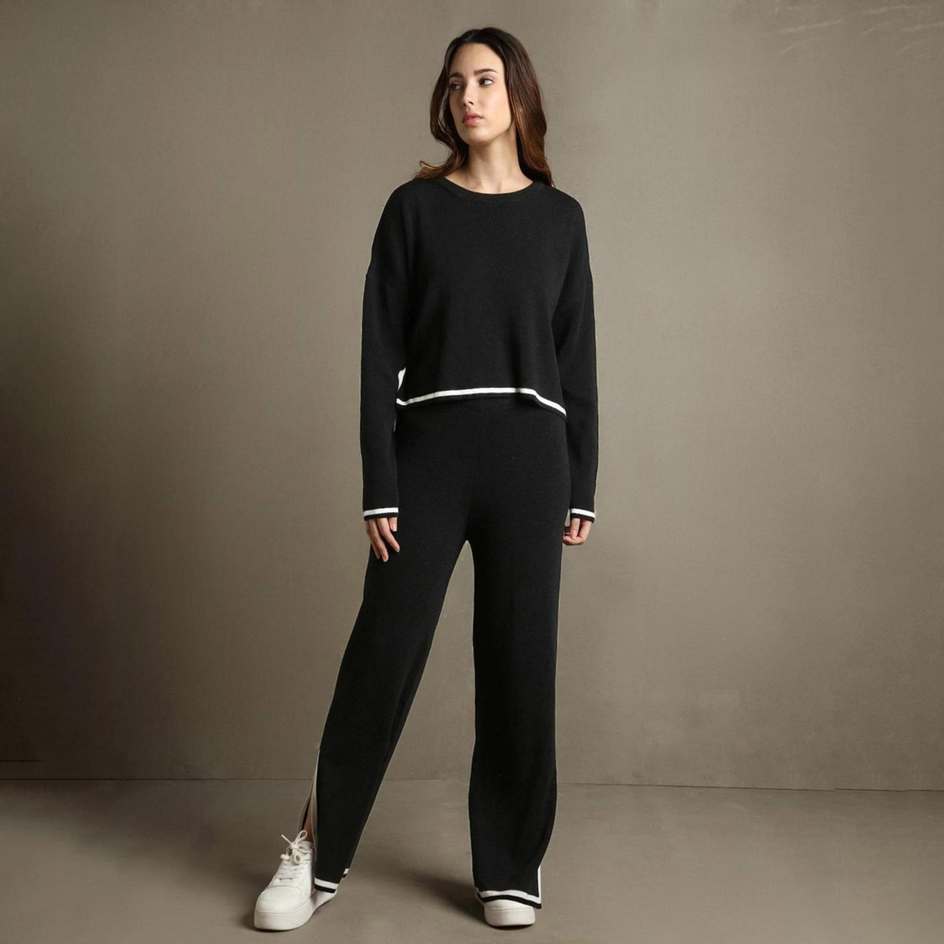 دينيس لينغو× ستايلي-  فستان نسائي من الأكريليك بقصّة عادية وأكمام كاملة-women-clothing-coordsets-image-4