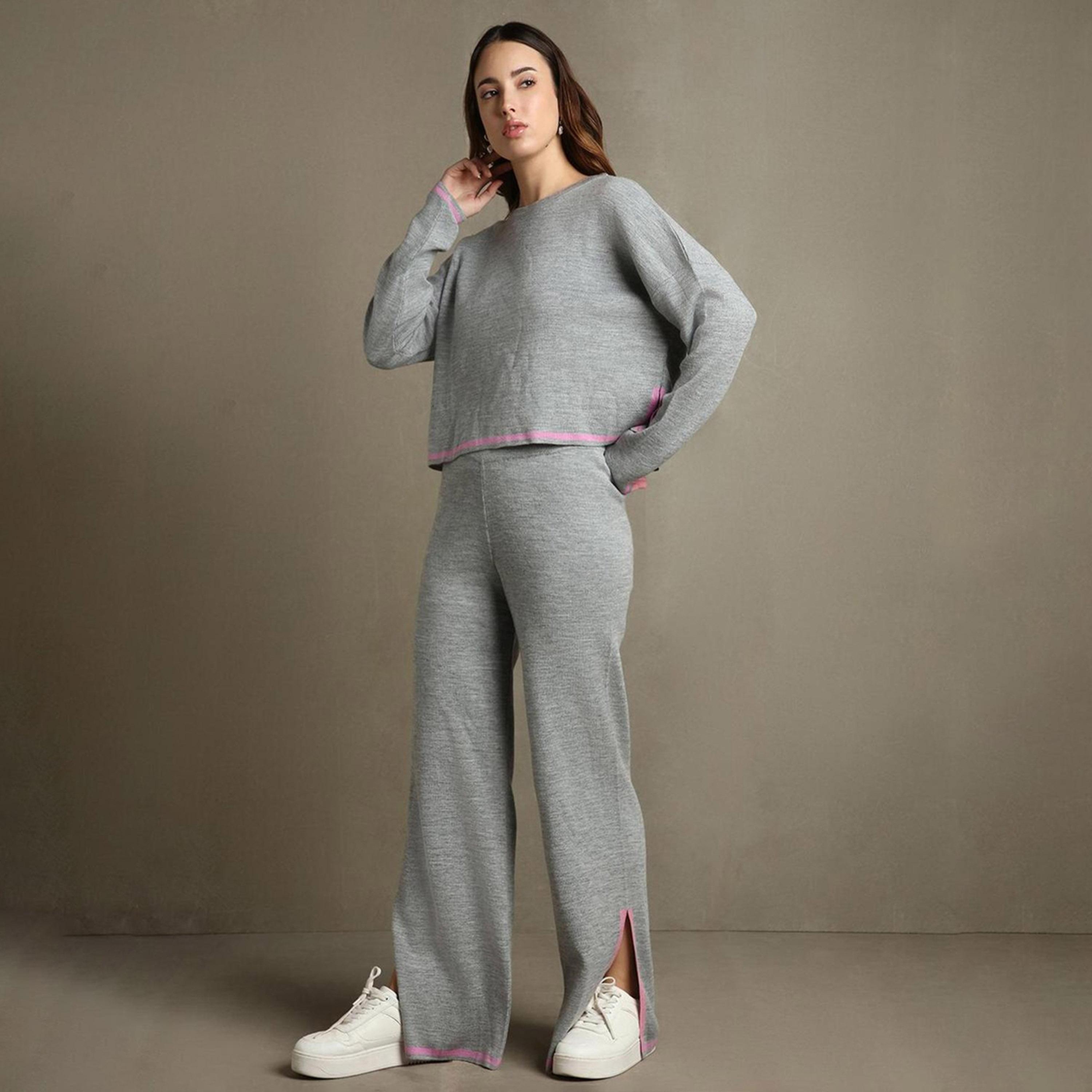 دينيس لينغو× ستايلي-  فستان نسائي من الأكريليك بقصّة عادية وأكمام كاملة-women-clothing-coordsets-image-6