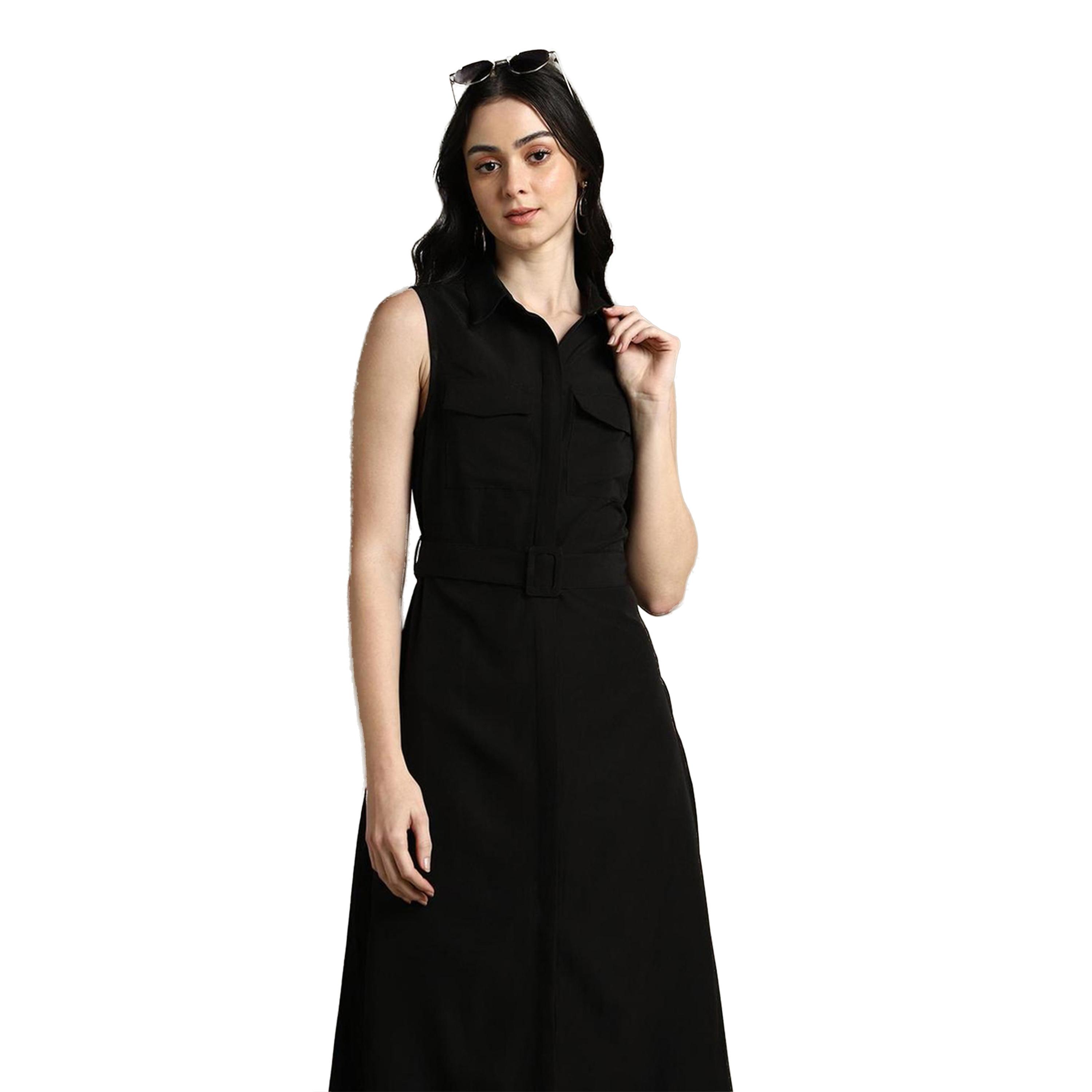 Dennis Lingo X Styli Sleeveless Belted Shirt Midi Dress-women-clothing-dresses-image-1