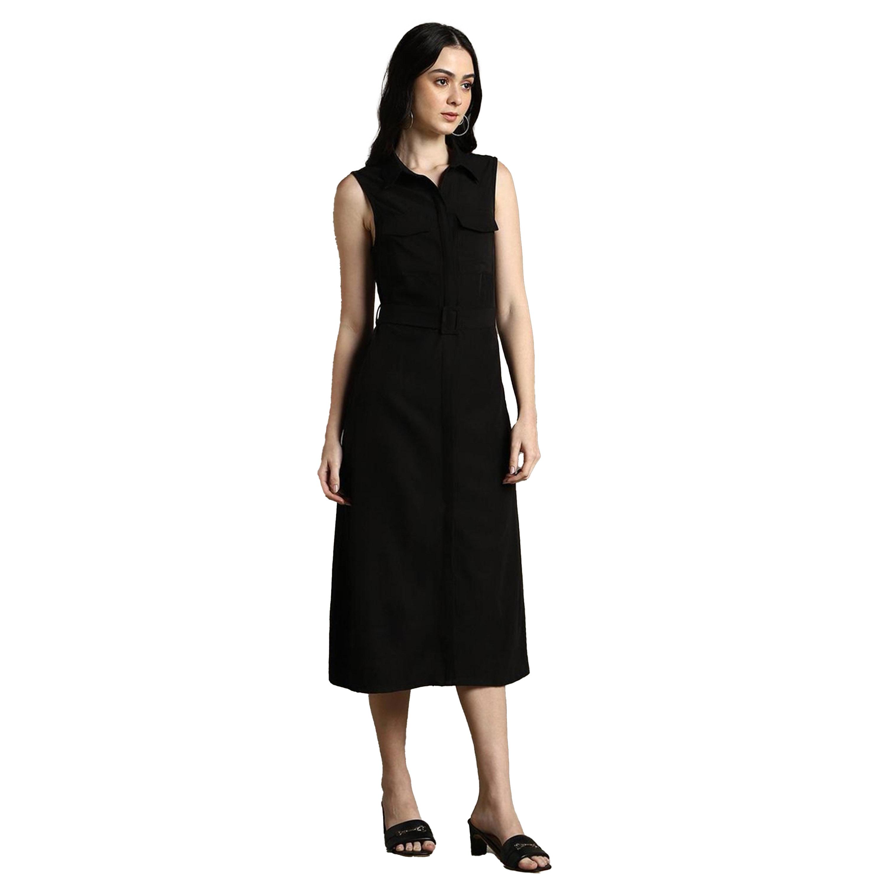 Dennis Lingo X Styli Sleeveless Belted Shirt Midi Dress-women-clothing-dresses-image-2