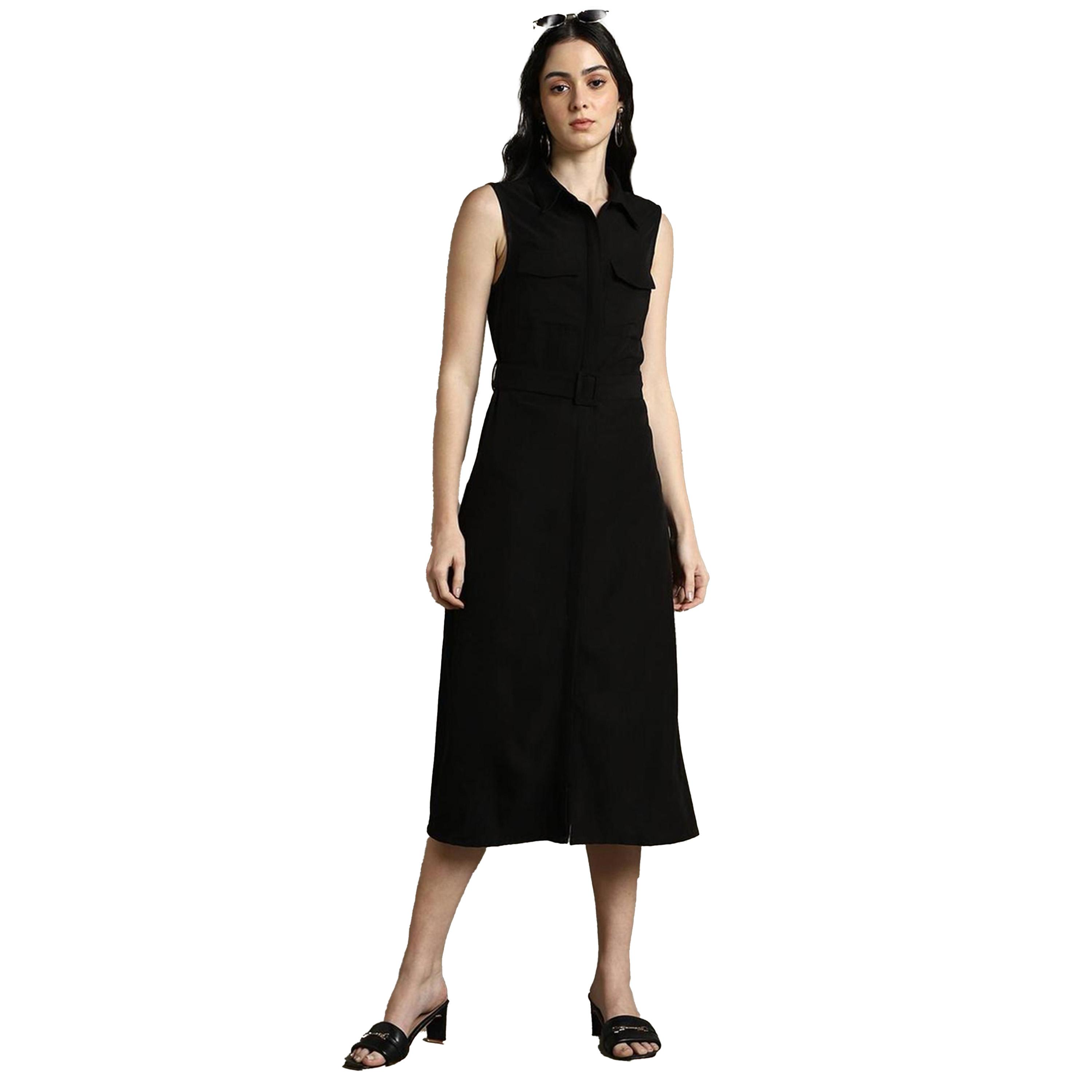 Dennis Lingo X Styli Sleeveless Belted Shirt Midi Dress-women-clothing-dresses-image-5