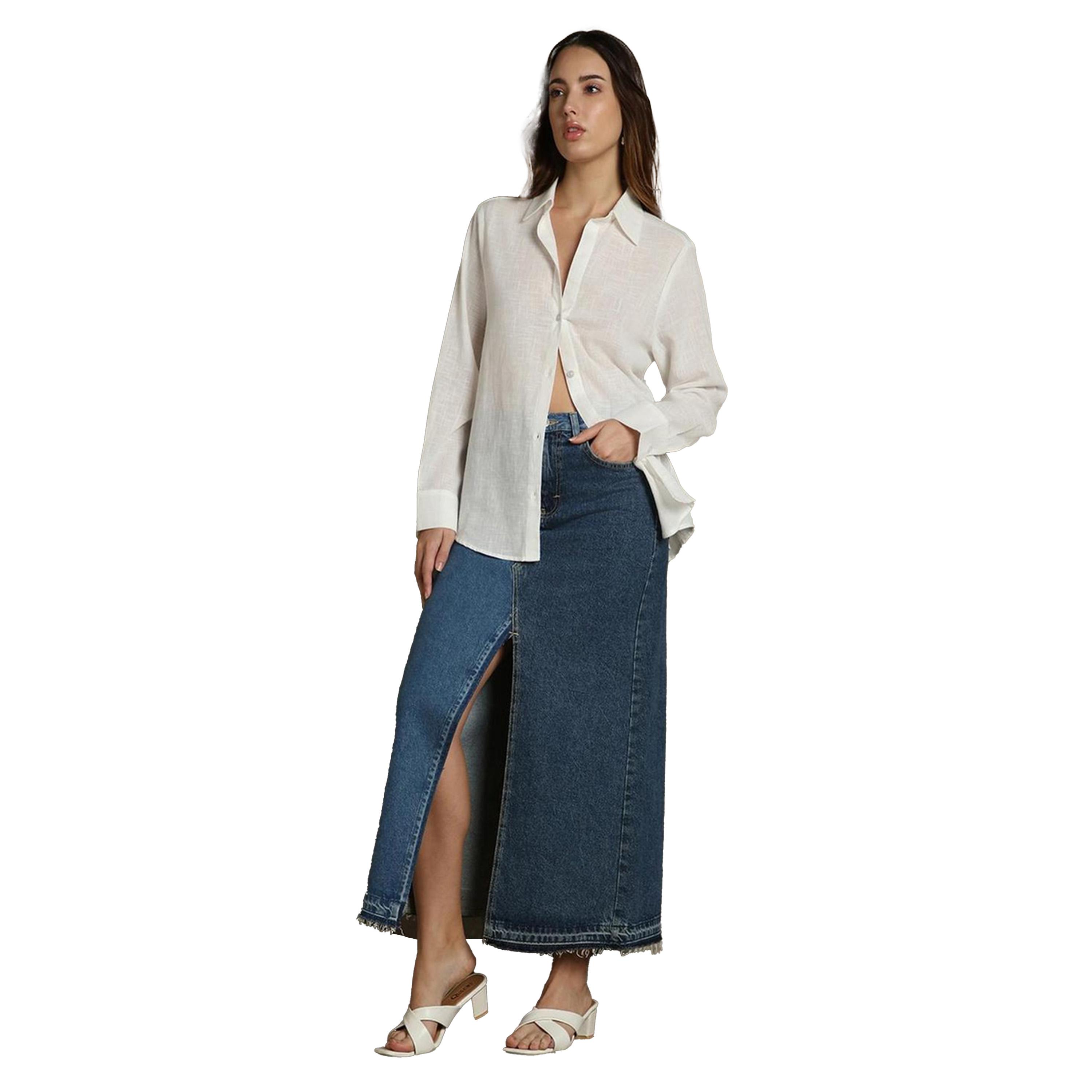 Dennis Lingo X Styli Textured Spread Collar Oversized Casual Shirt-women-clothing-shirtsandblouses-shirts-image-5