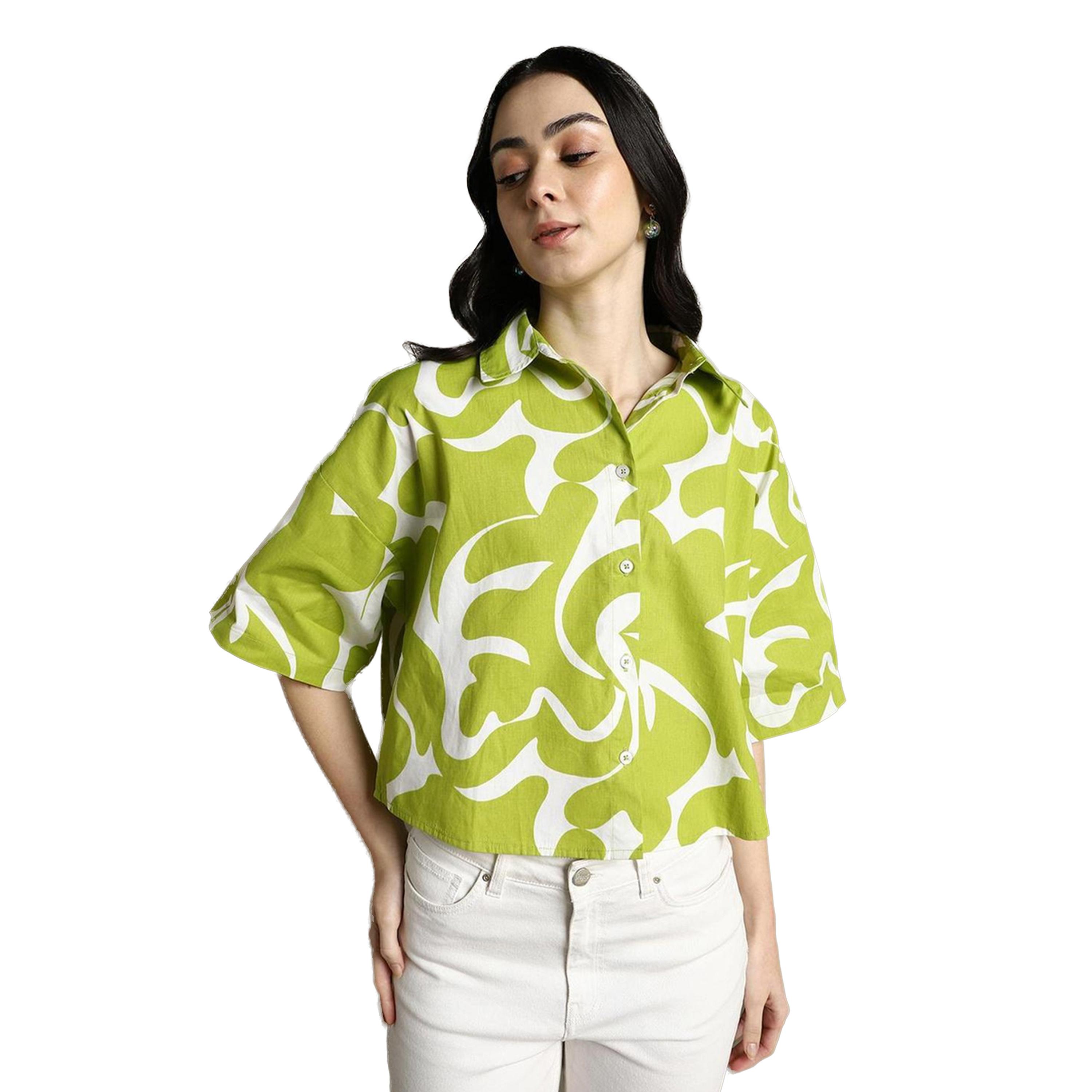 Dennis Lingo X Styli Abstract Printed Cotton Oversized Casual Shirt-women-clothing-shirtsandblouses-shirts-image-1