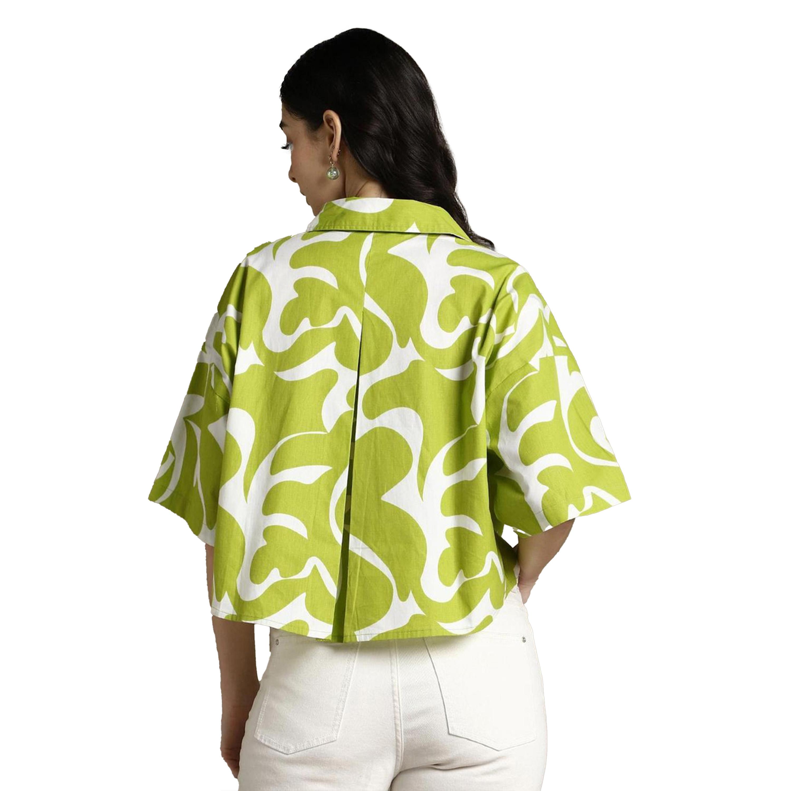 دينيس لينغو × ستايلي-  قميص كاجوال قطني مطبوع تجريدي-women-clothing-shirtsandblouses-shirts-image-3
