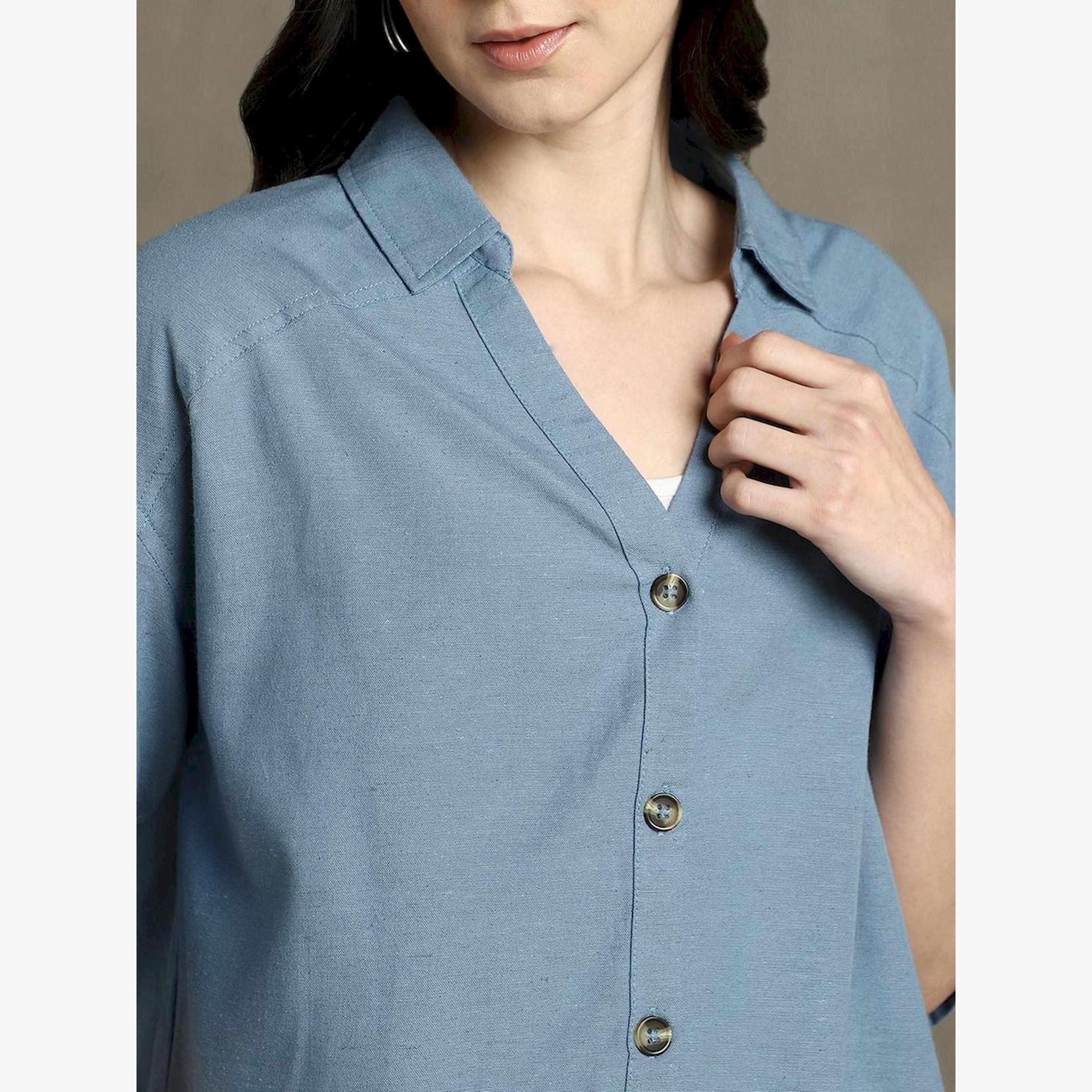 Dennis Lingo X Styli Plain Oversized Shirt-women-clothing-shirtsandblouses-shirts-image-4