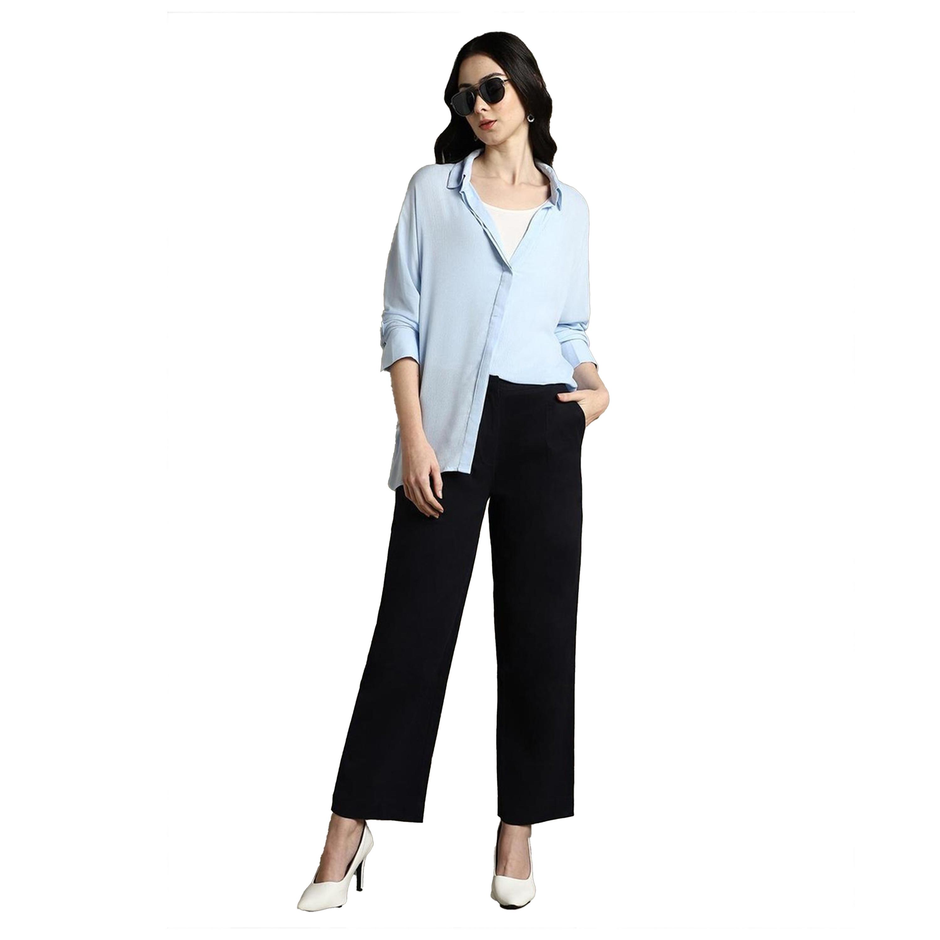 دينيس لينغو × ستايلي-  قميص كاجوال ياقة منتشرة وكبير الحجم-women-clothing-shirtsandblouses-shirts-image-5