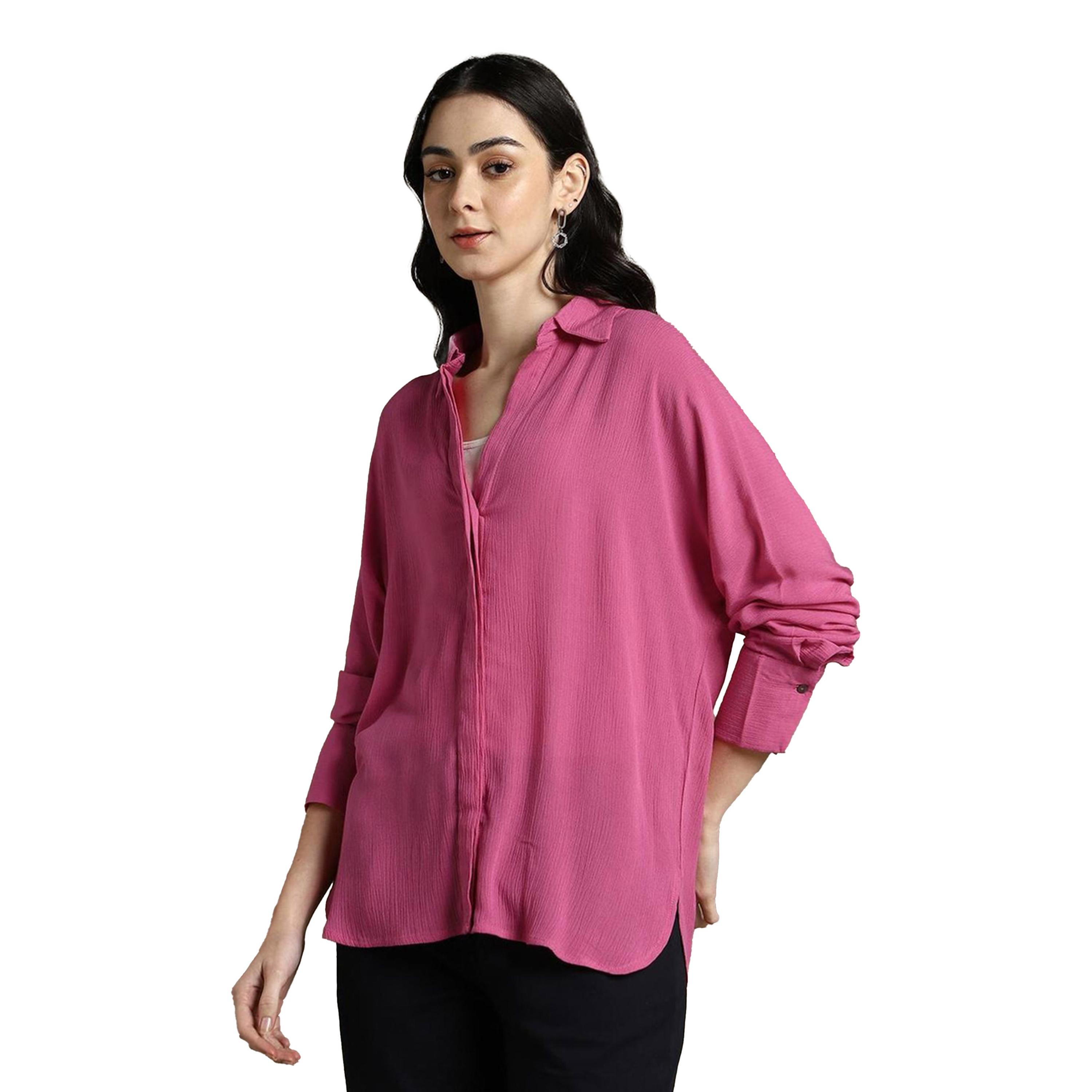 Dennis Lingo X Styli Spread Collar Oversized Casual Shirt-women-clothing-shirtsandblouses-shirts-image-2