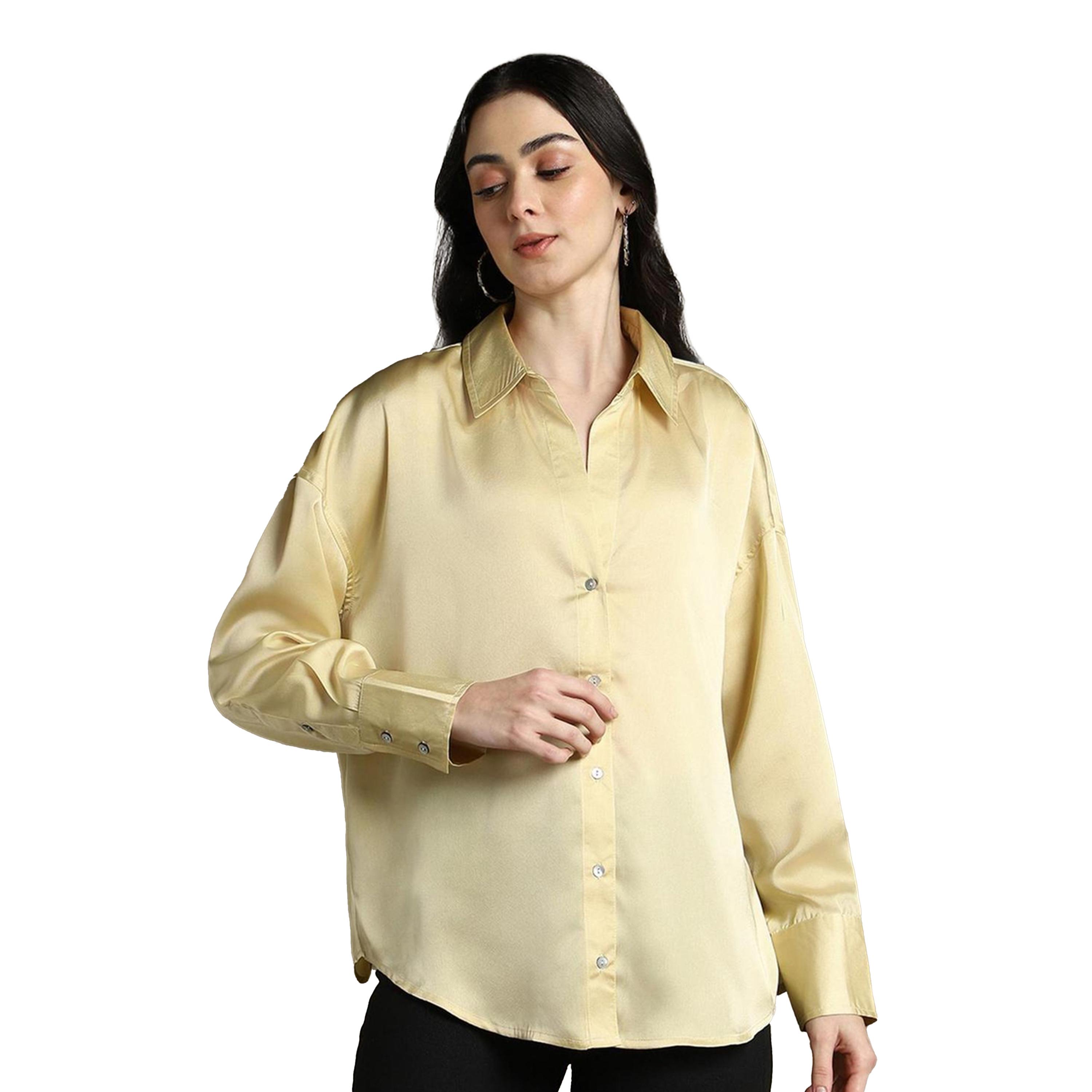 دينيس لينغو × ستايلي-  قميص كاجوال قصّة مريحة ياقة منتشرة-women-clothing-shirtsandblouses-shirts-image-6